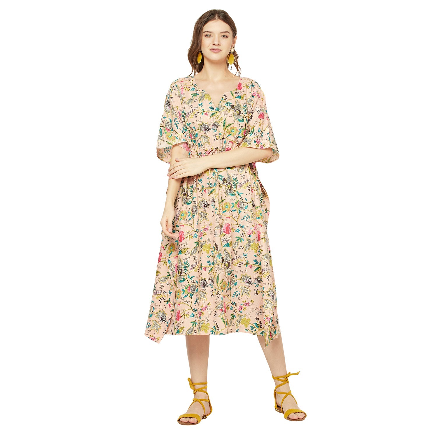 'Nature's Symphony' 100% Cotton Kaftan