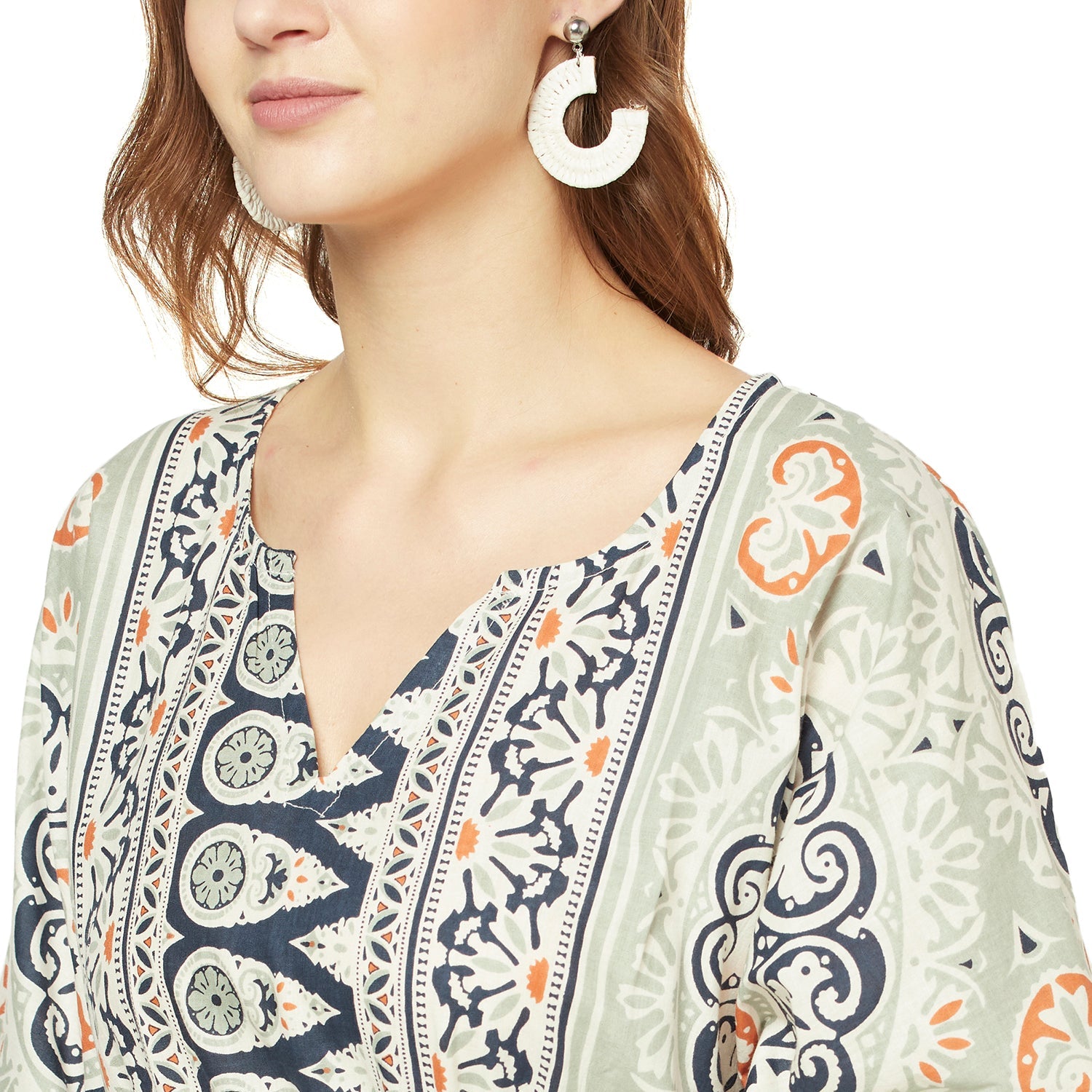 'Harmonious Hues' 100% Cotton Kaftan