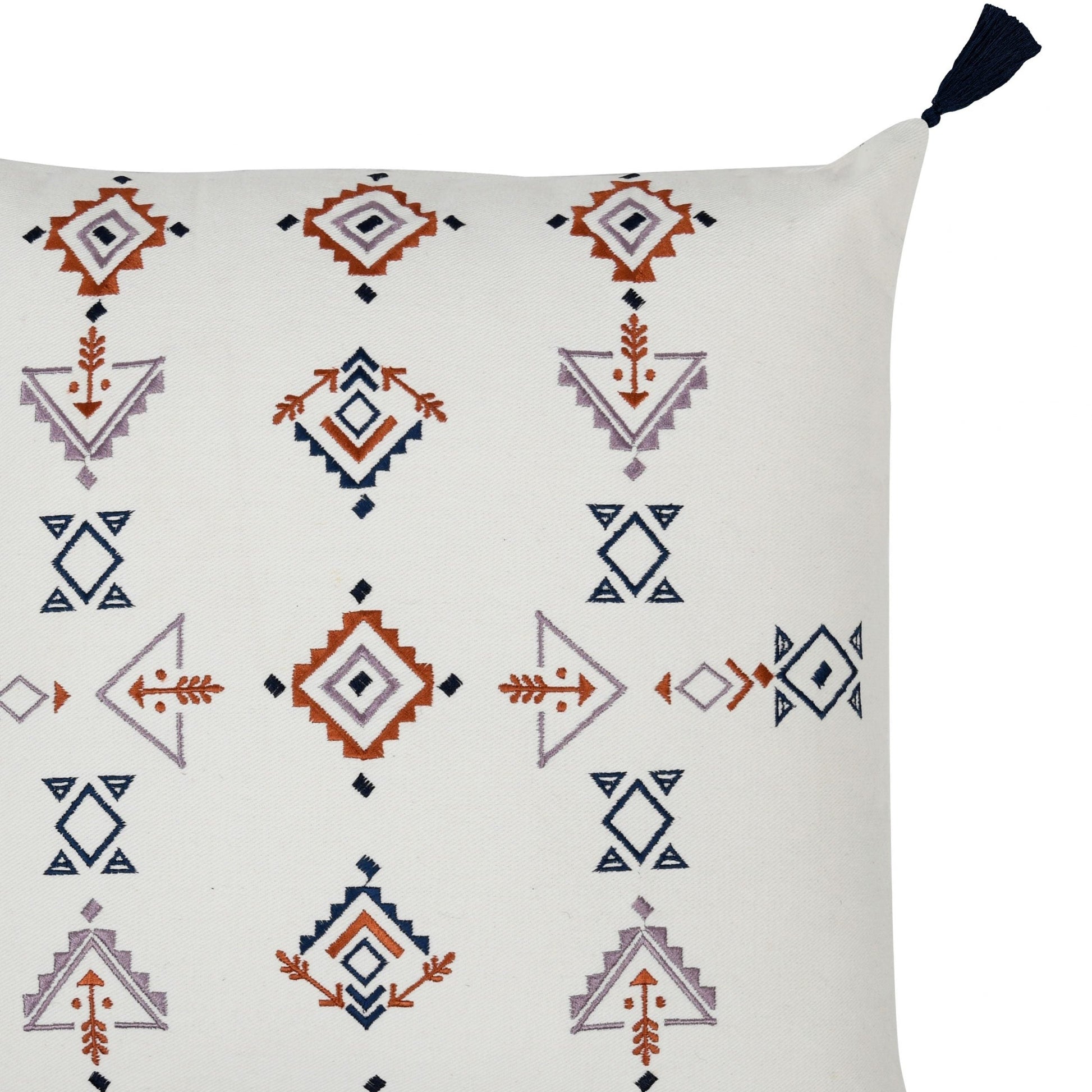'Free Spirit' Hand-Woven Cotton Wool Cushion Cover