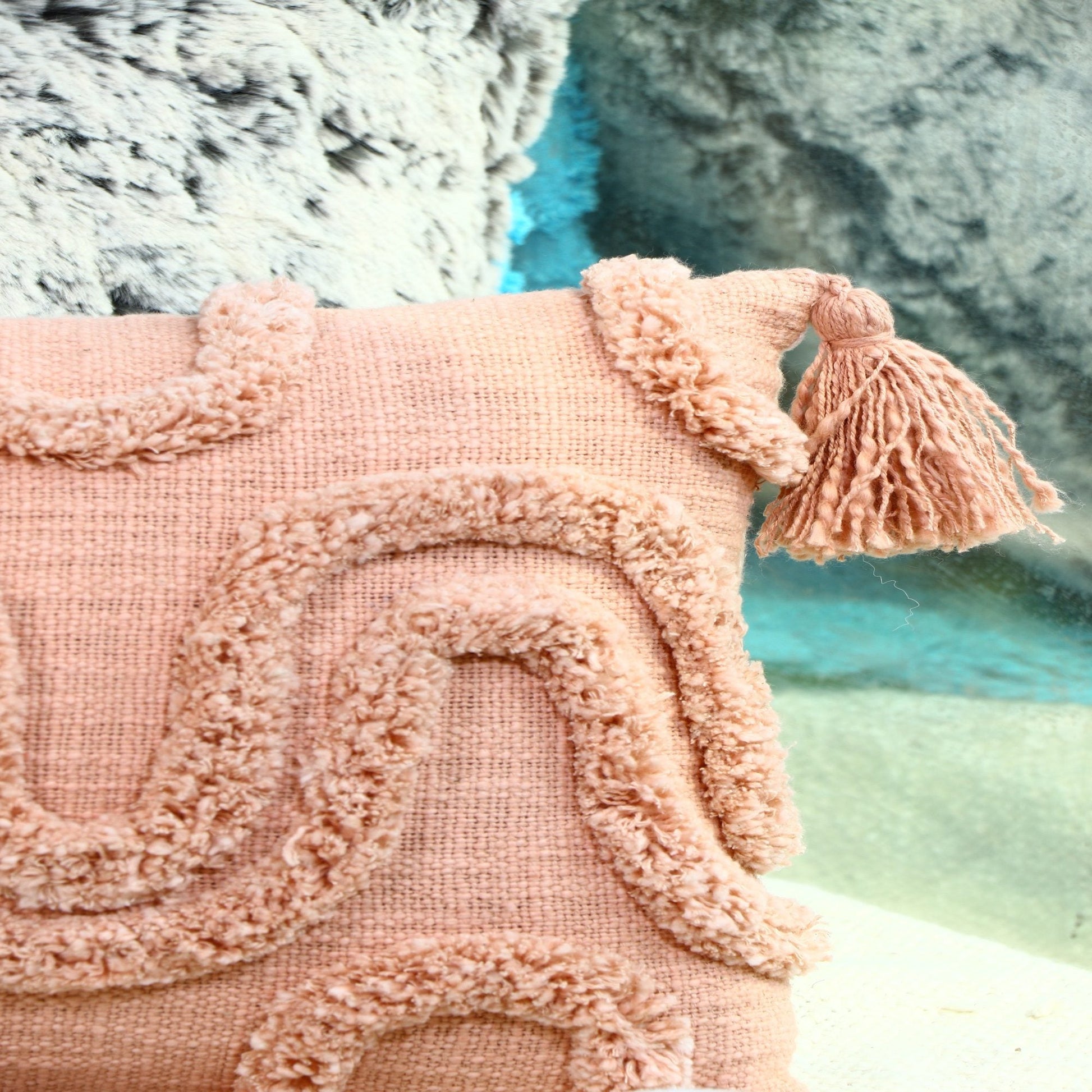 Linen Connections Moroccan Tassels Cushion Cover - Pink