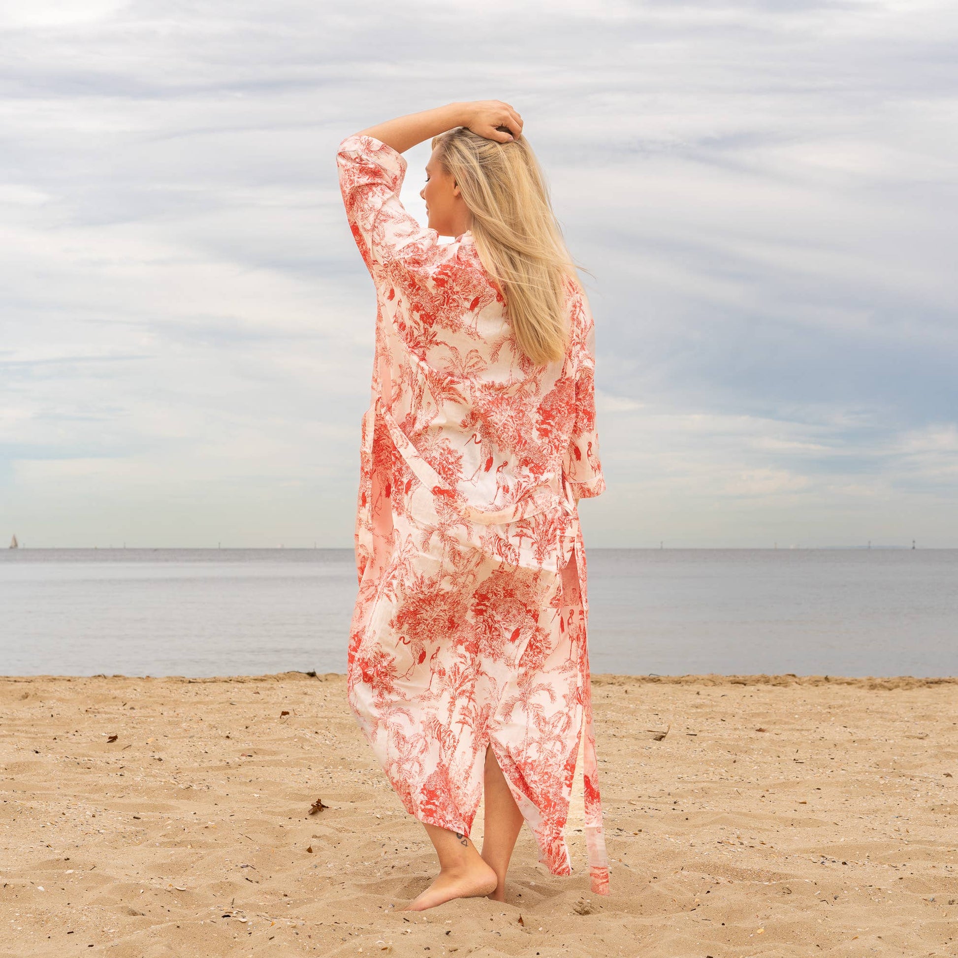 Sia Pink' Women's Cotton Kimono Robe