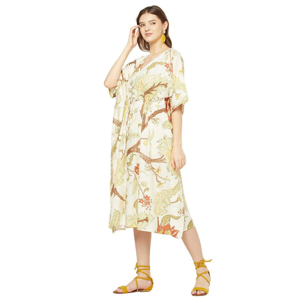'Forest Fantasia' 100% Cotton Kaftan