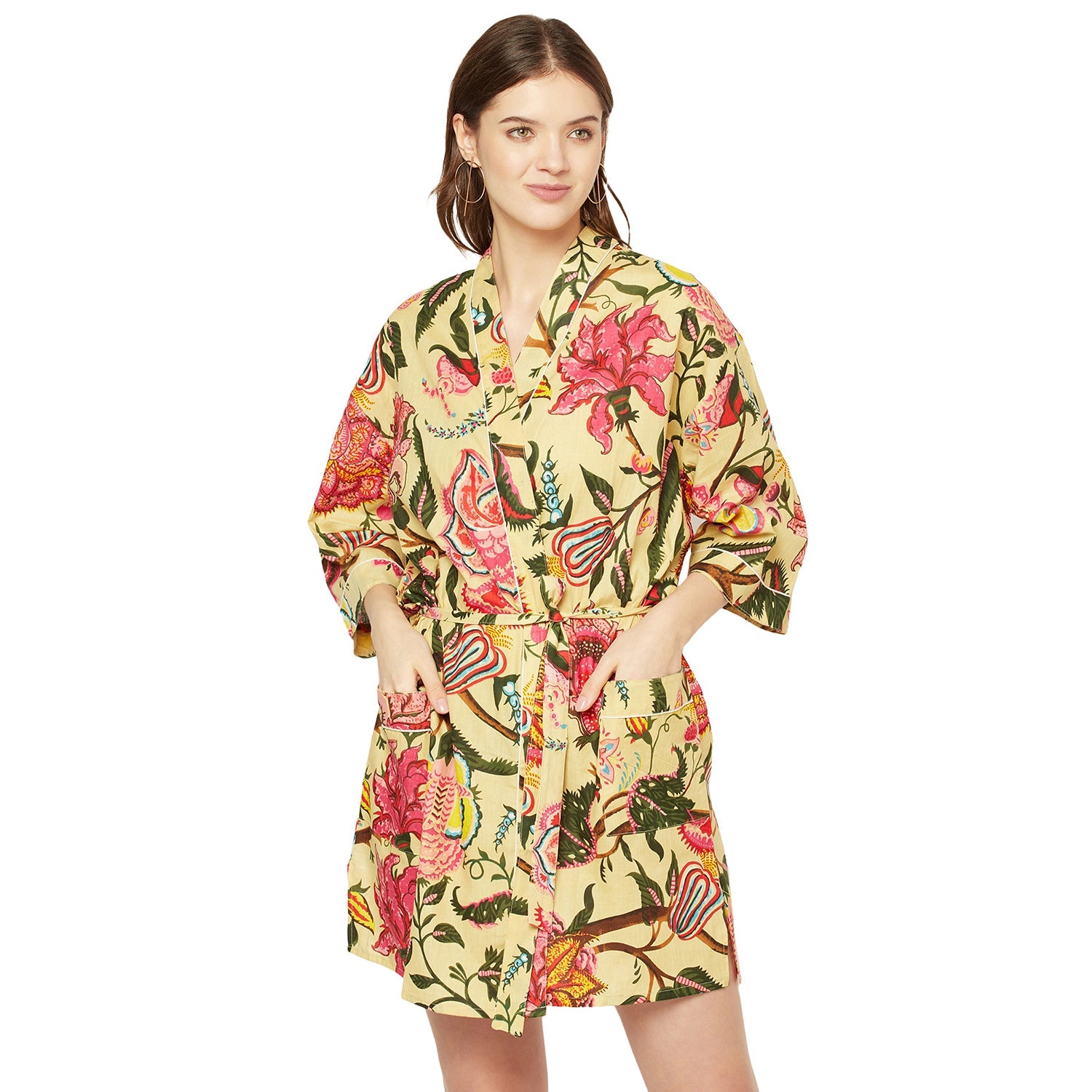'Frida Fantasy' 100% Cotton Kimono Robe