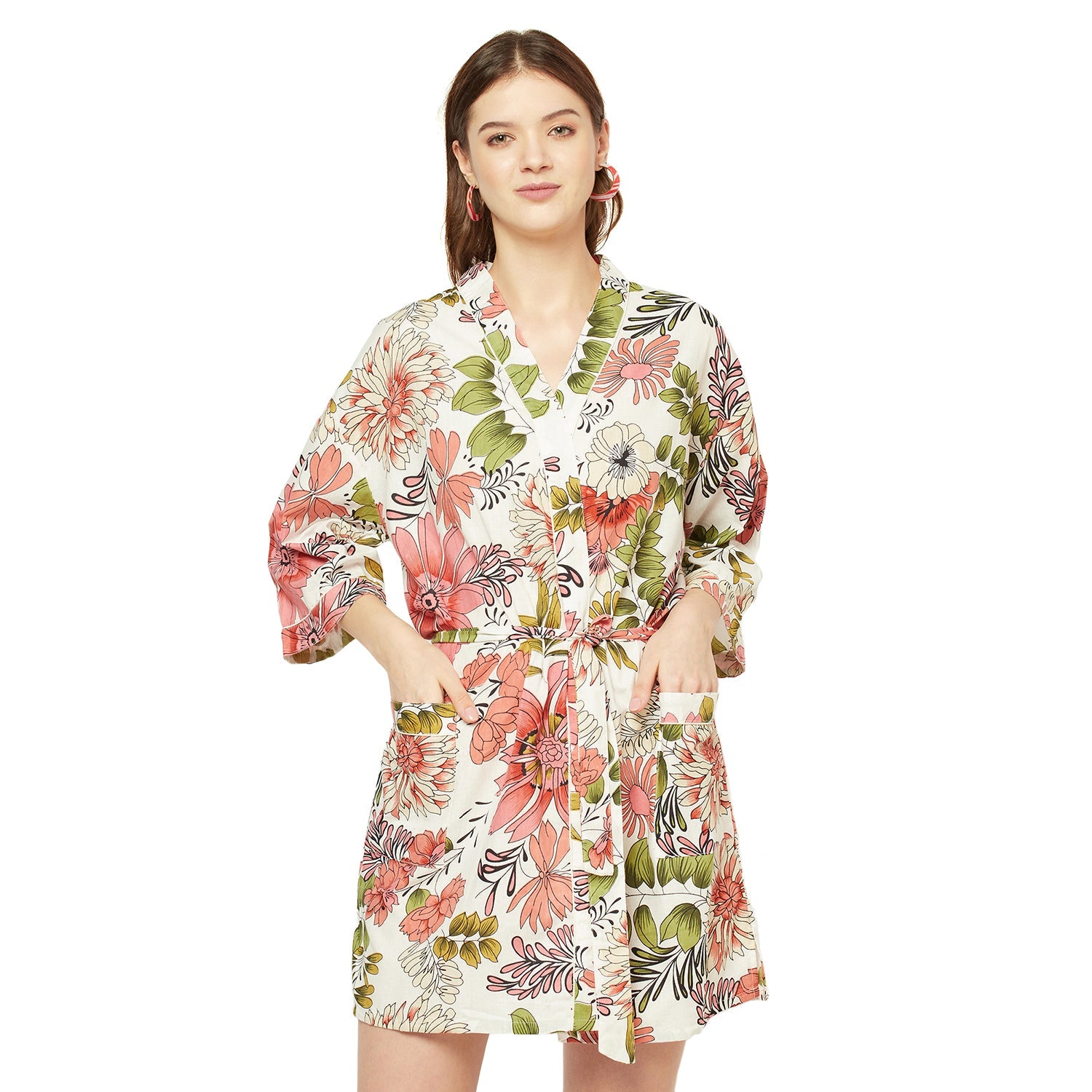 'Calm Retreat' 100% Cotton Kimono Robe