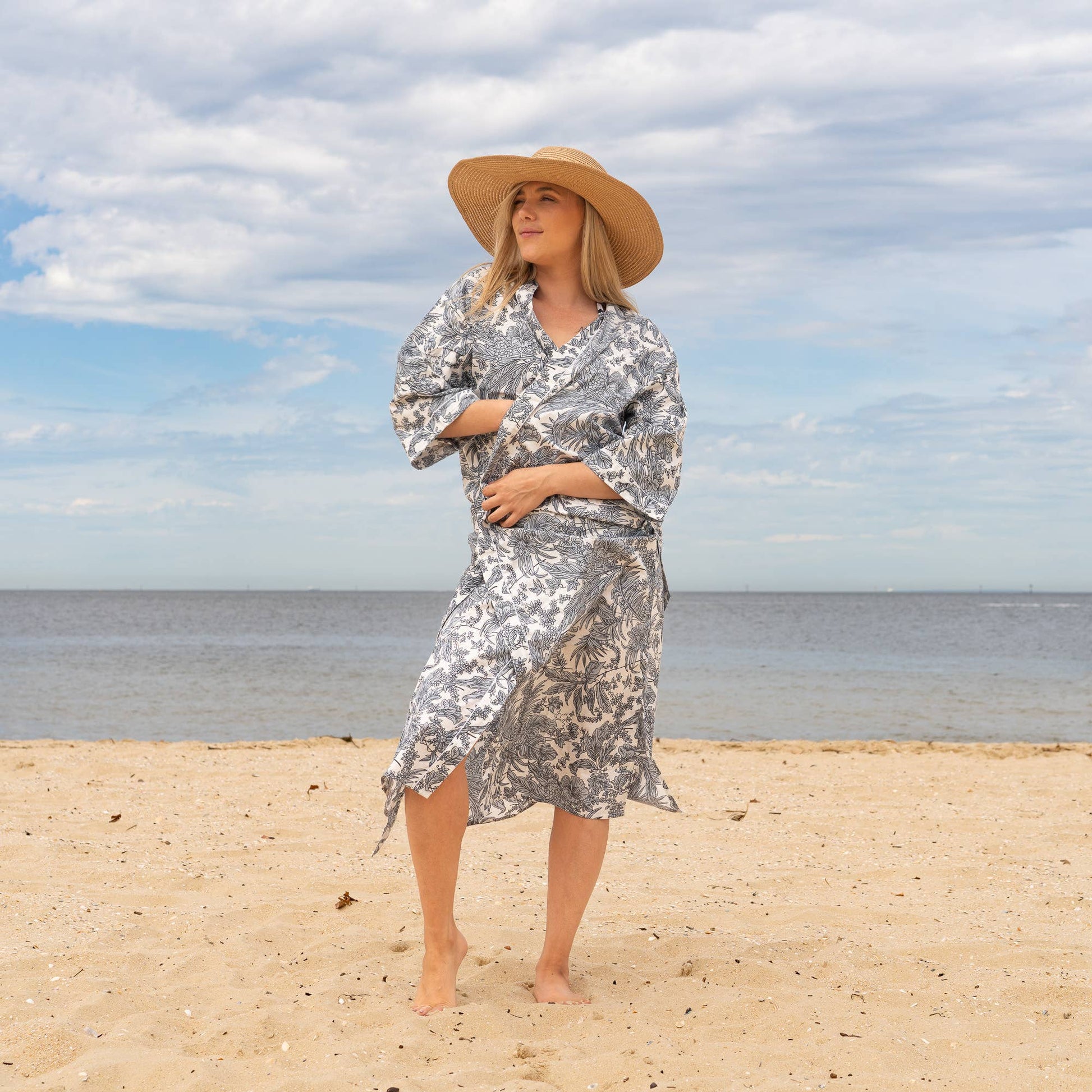 SHEENA' Women's Cotton Kimono Robe