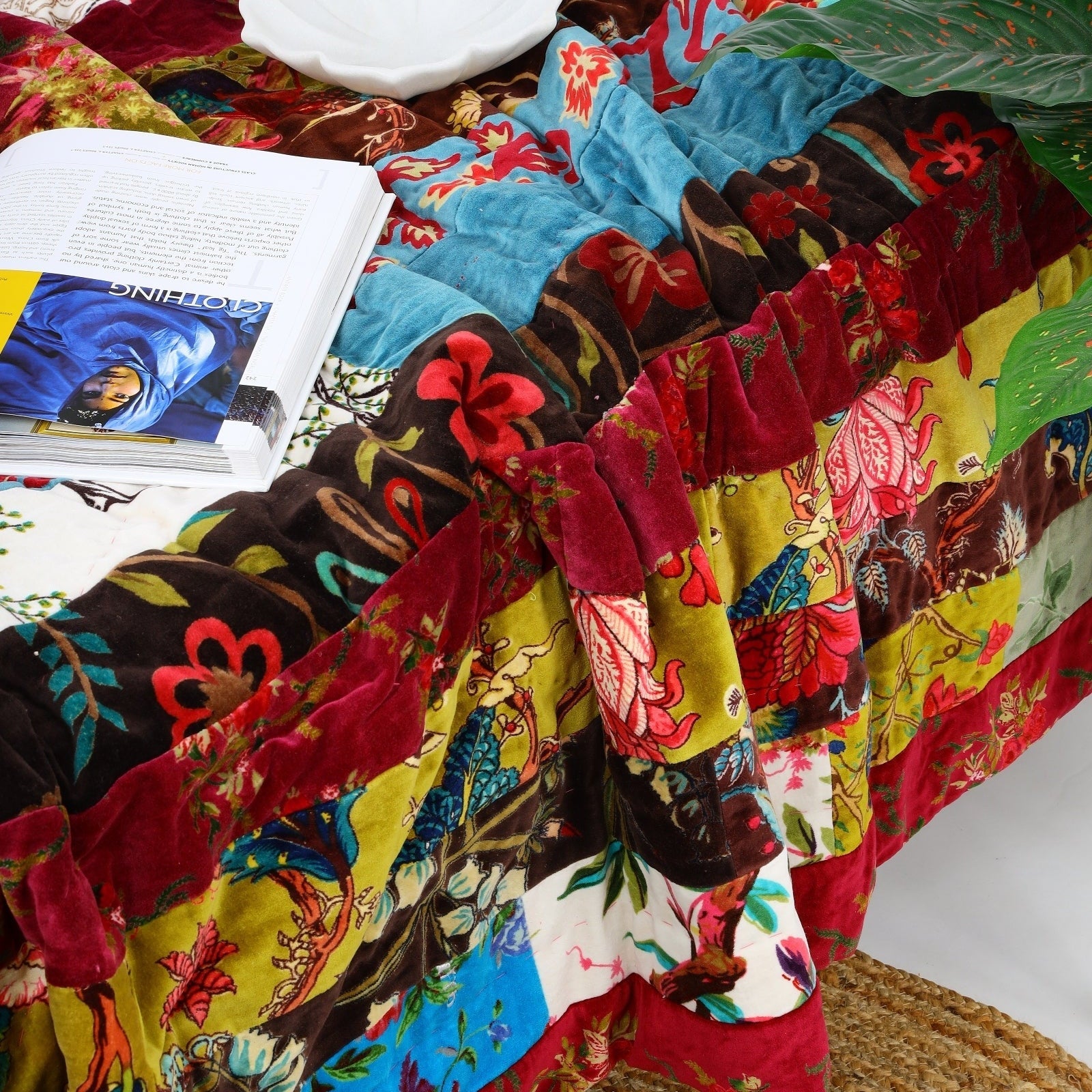 Velvet Floral Quilt - Patchwork Mix