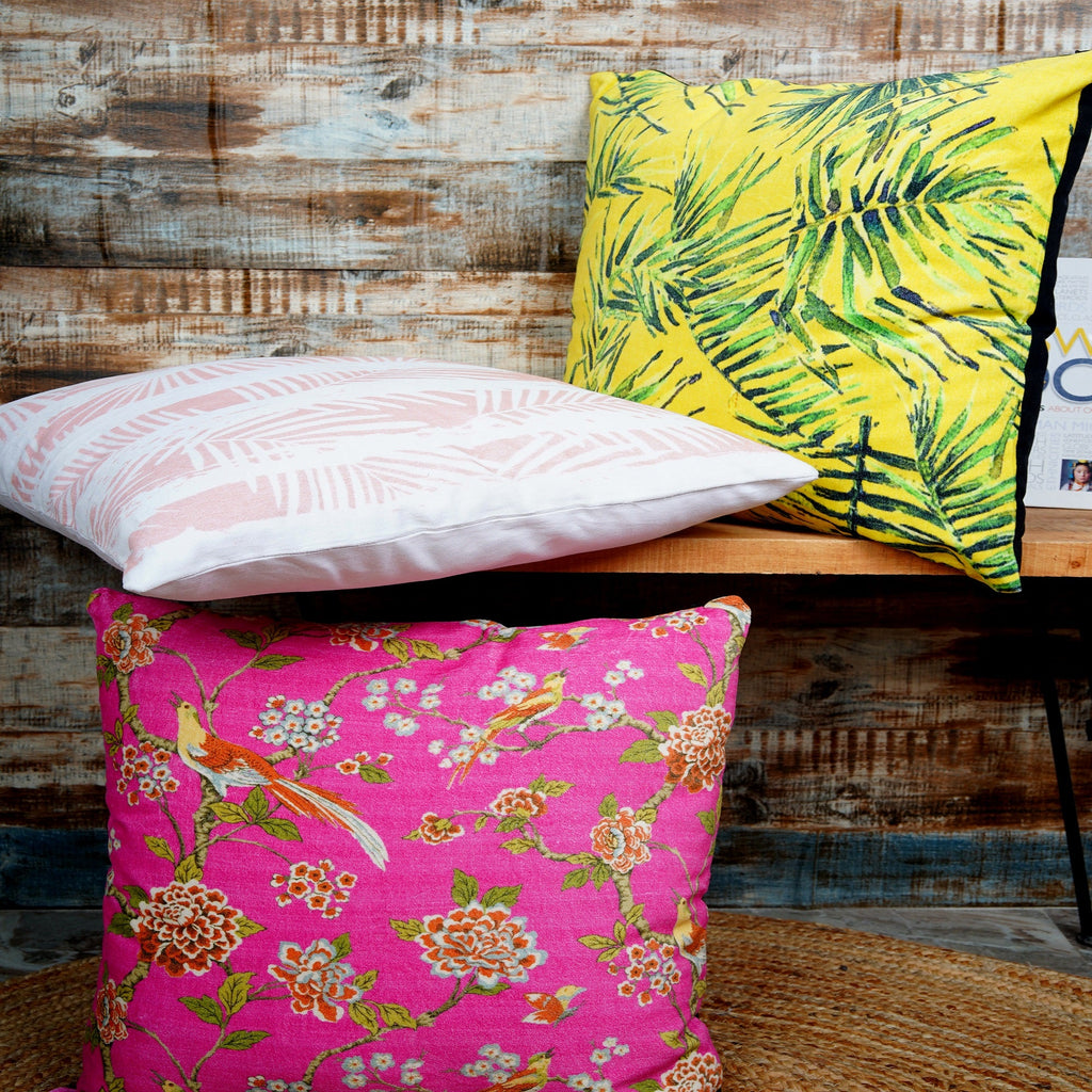 'Whispering Leaves' 100% Cotton Velvet Cushion Cover