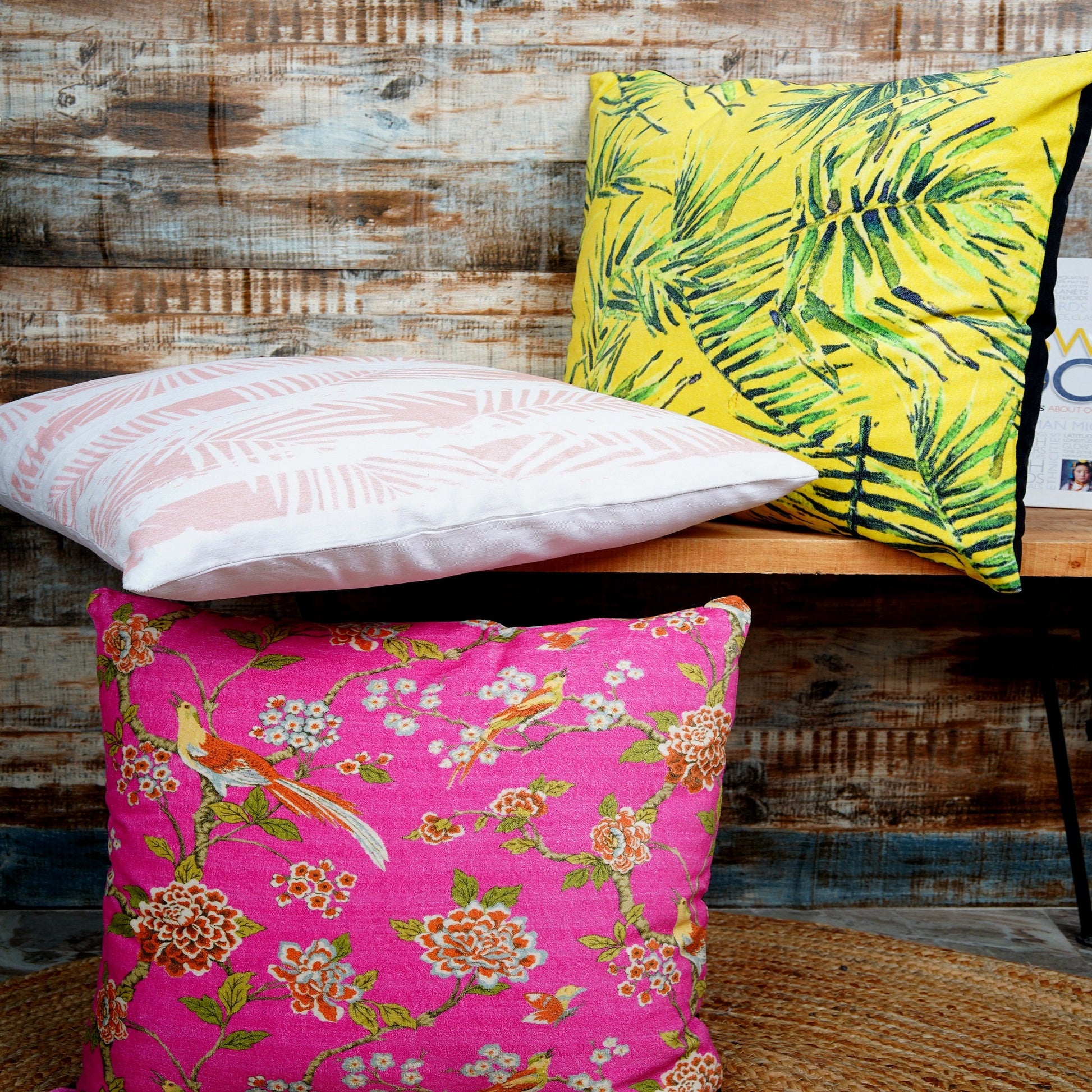 'Whispering Leaves' 100% Cotton Velvet Cushion Cover