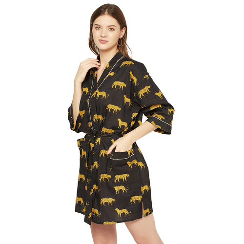 "Frida's Delight" - Kimono Cotton Dressing Gown