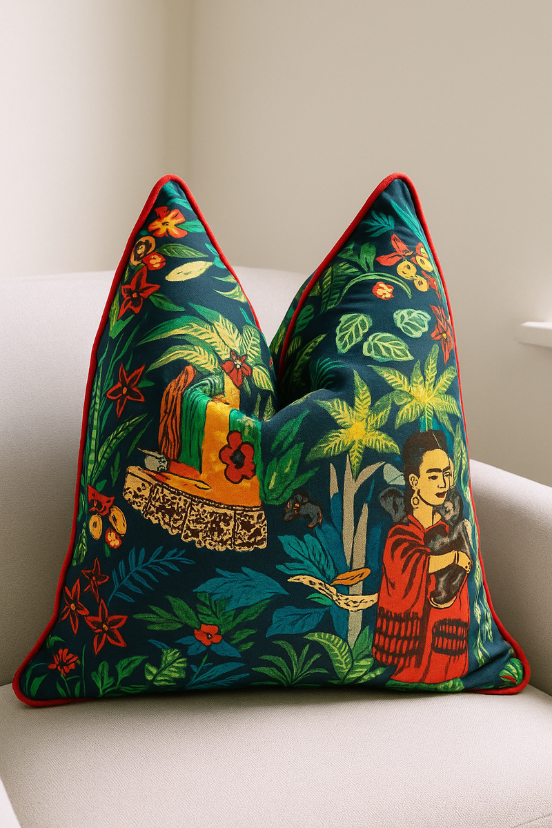 'Mystical Frida' 100% Cotton Cushion Cover