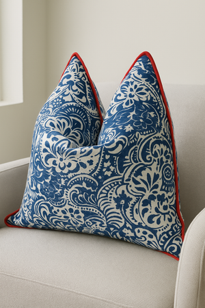 'Timeless Florals' 100% Handmade Cotton Cushion Cover