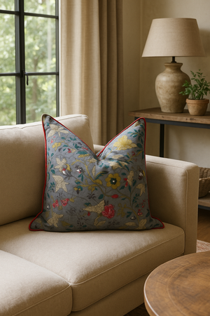 'Avian Escape' 100% Cotton Cushion Cover