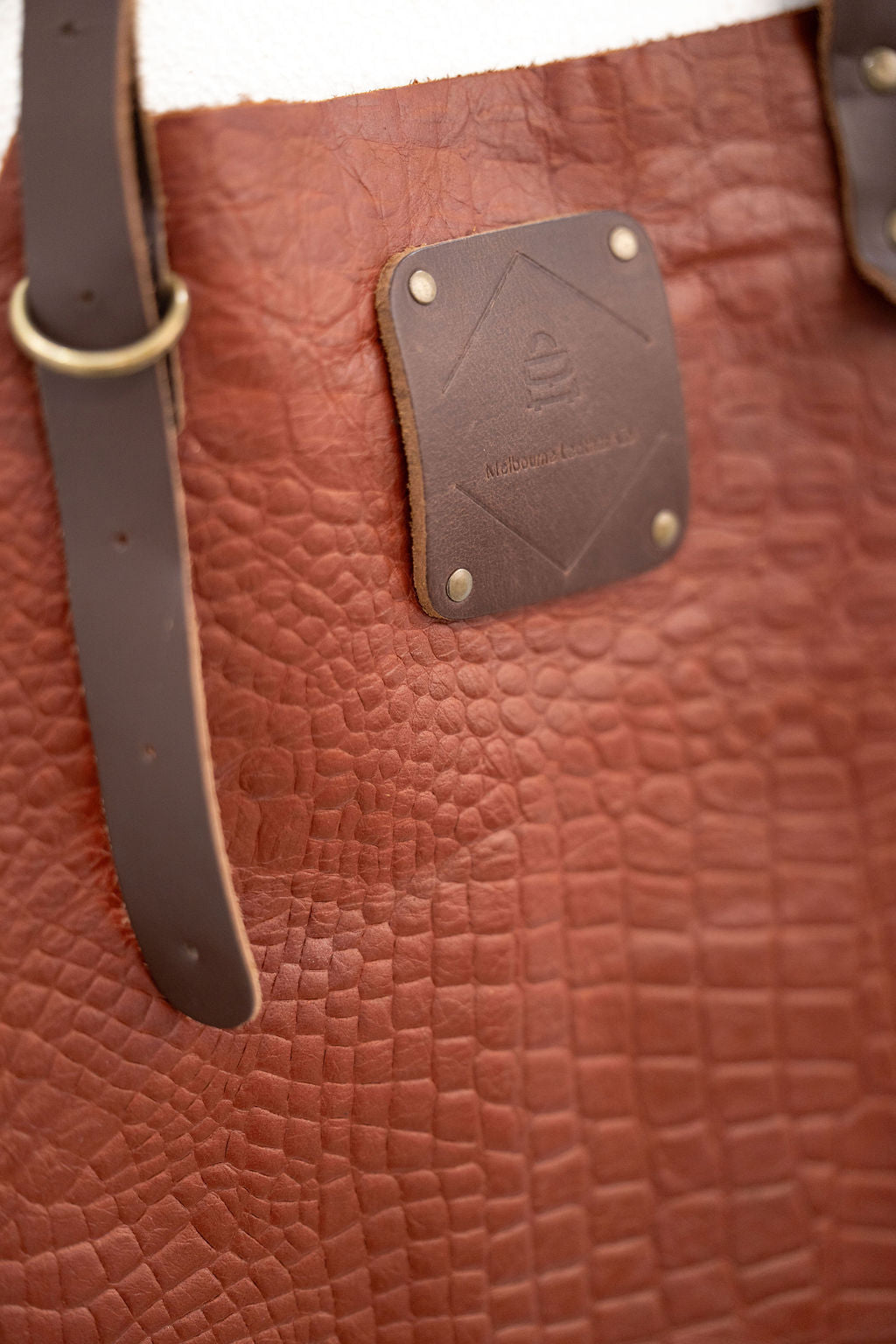 High quality textured leather apron croc pattern with strong stitching