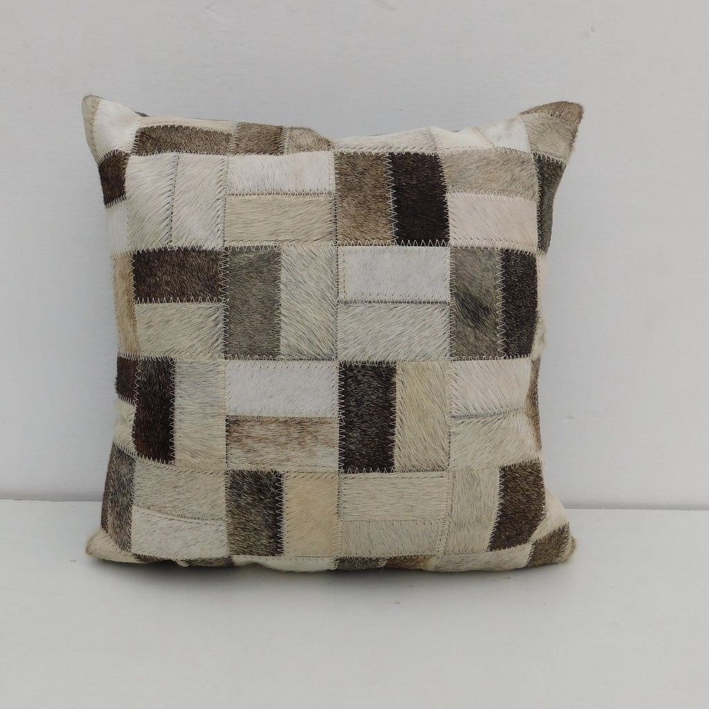 Exotic Cowhide Cushion Cover - Blockprint Pillowcase