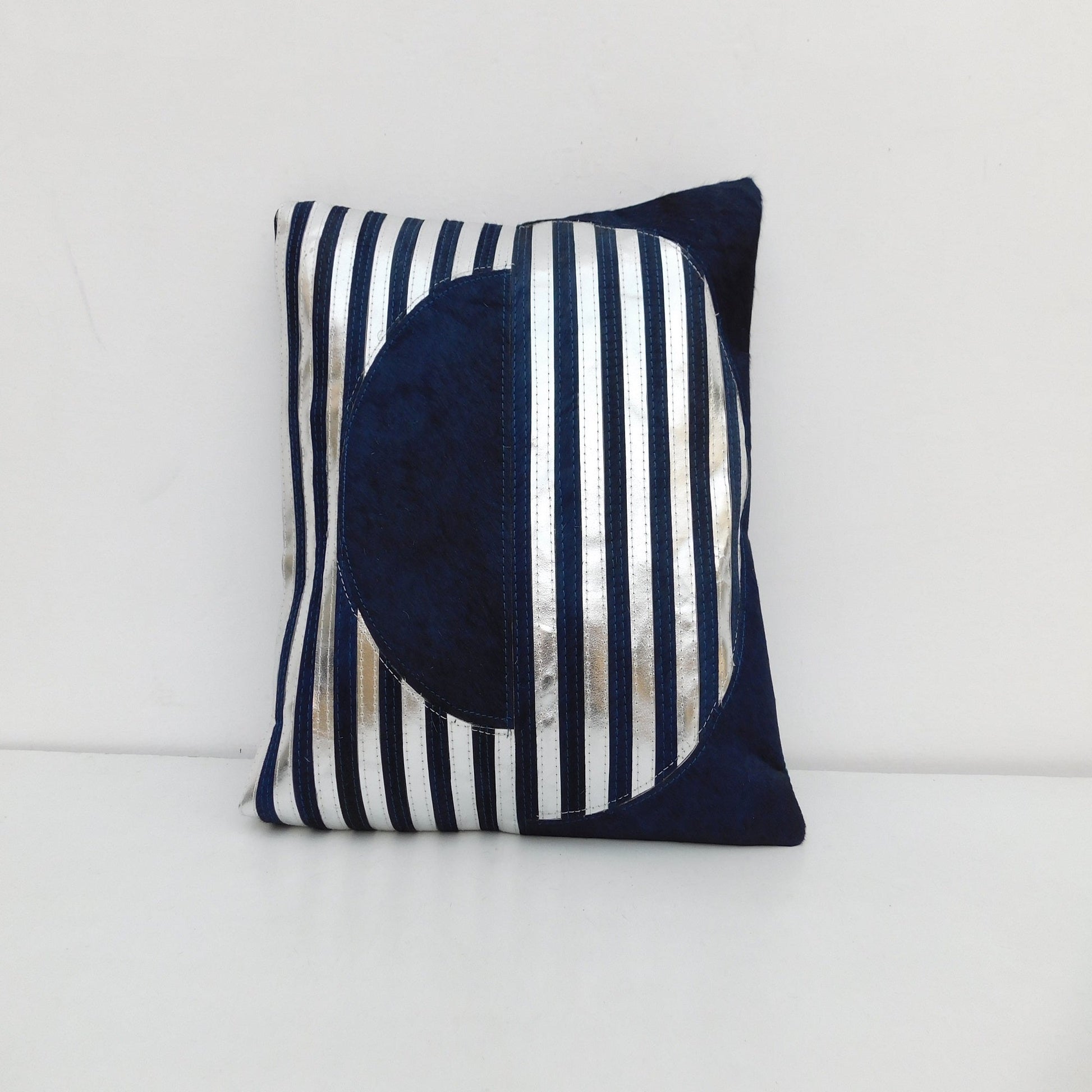 Exotic Cowhide Cushion Cover - Silver Mix Pillowcase