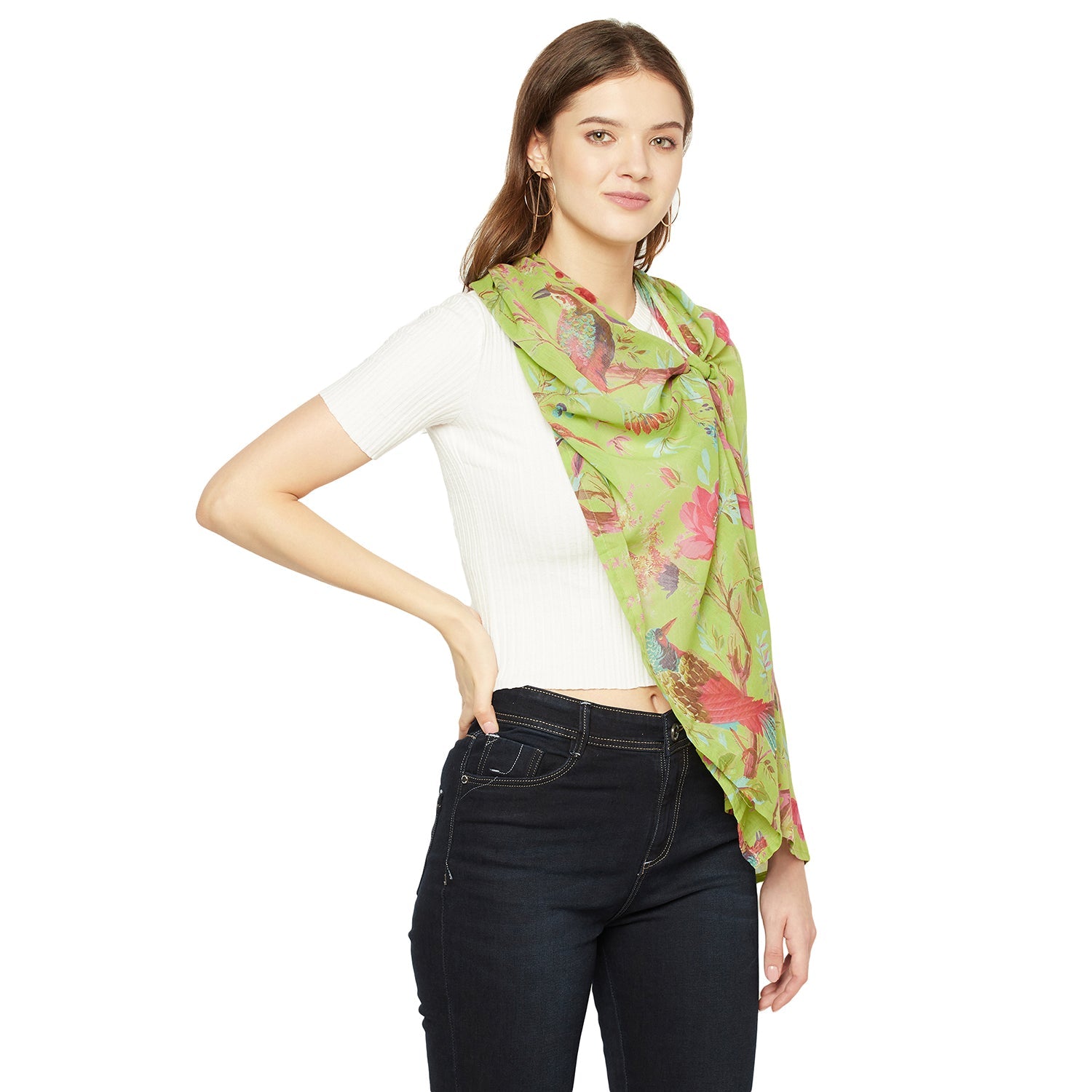 'Garden Blooms' 100% Cotton Scarf