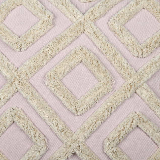 'Textures & Tassels' Hand-Woven Cotton Wool Cushion Cover