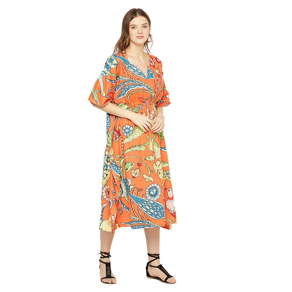 'Blooming Bliss' 100% Cotton Kaftan