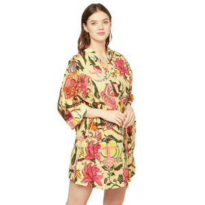 'Frida Fantasy' 100% Cotton Kimono Robe