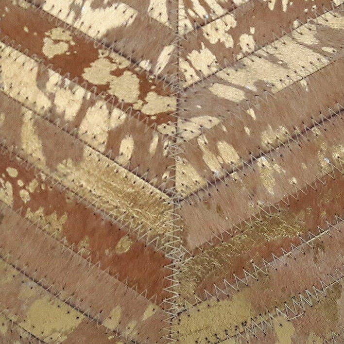 Exotic Cowhide Cushion Cover - Golden Pillowcase
