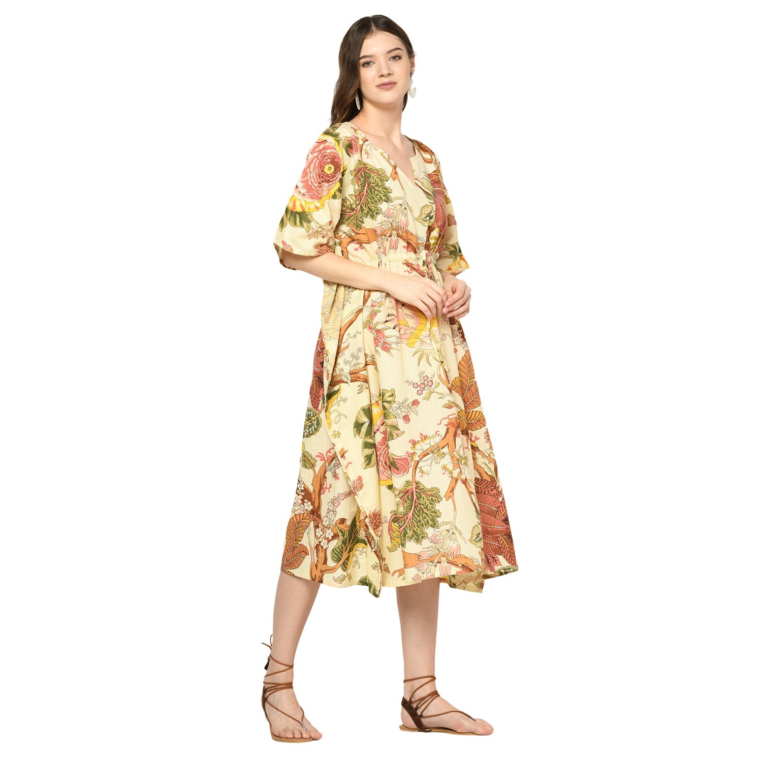 'Wildflower Whimsy' 100% Cotton Kaftan