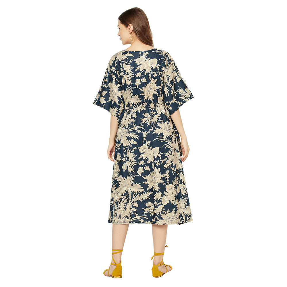 'Botanical Beauty' 100% Cotton Kaftan