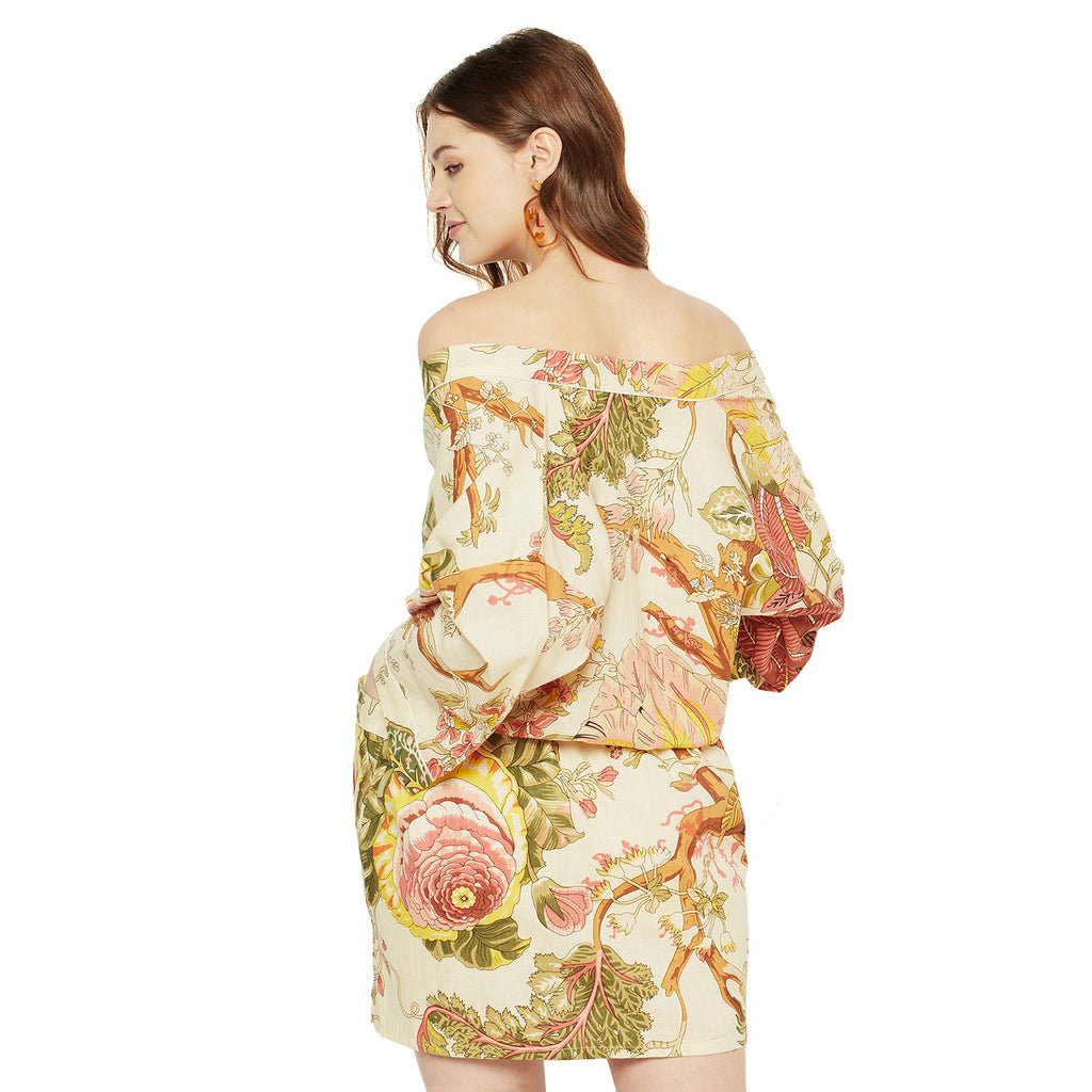 'Tropical Retreat' 100% Cotton Kimono Robe