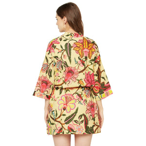 'Frida Fantasy' 100% Cotton Kimono Robe