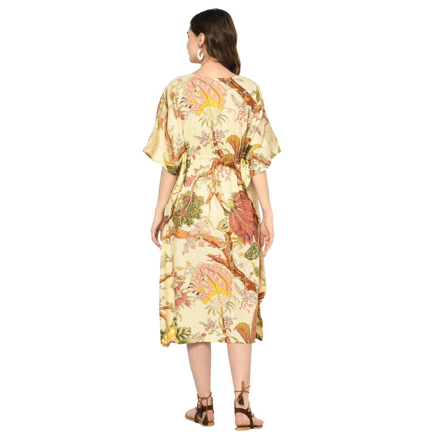 'Wildflower Whimsy' 100% Cotton Kaftan