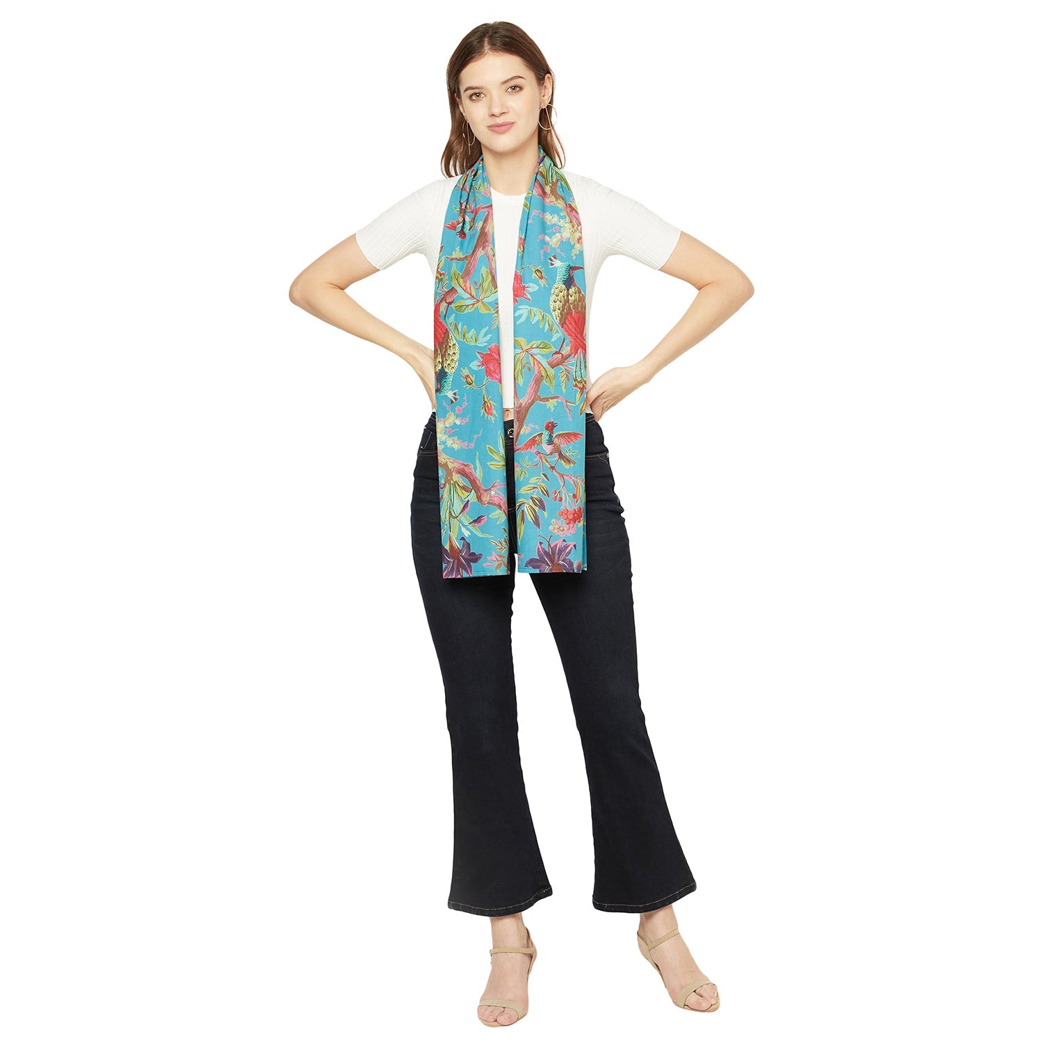 'Blooming Beauty' 100% Cotton Scarf