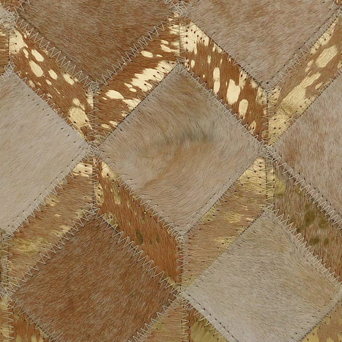 Exotic Cowhide Cushion Cover - Golden Pillowcase