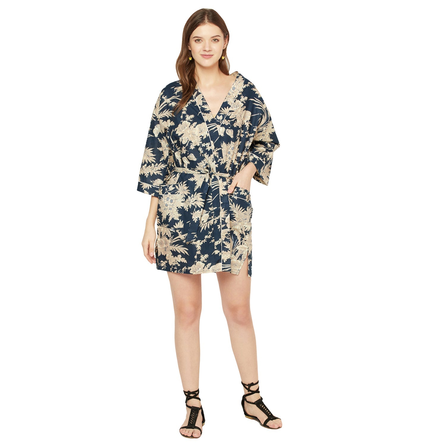 'Exotic Elegance' 100% Cotton Kimono Robe
