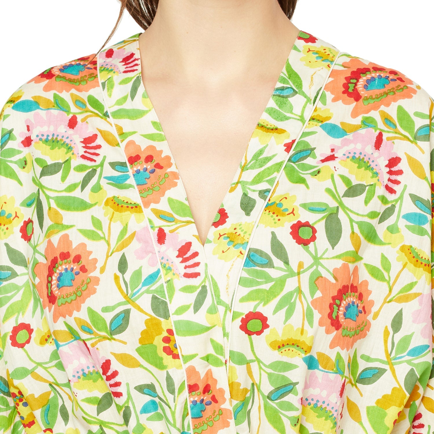 'Garden Bliss' 100% Cotton Kimono Robe