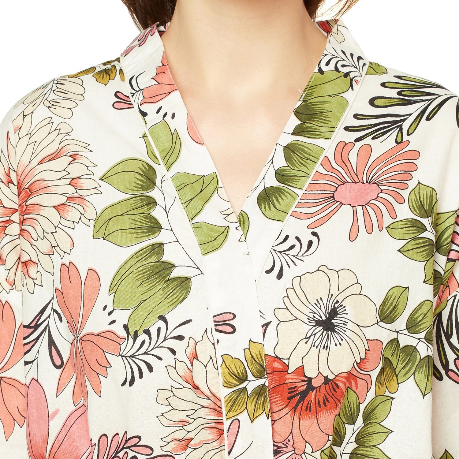 'Calm Retreat' 100% Cotton Kimono Robe