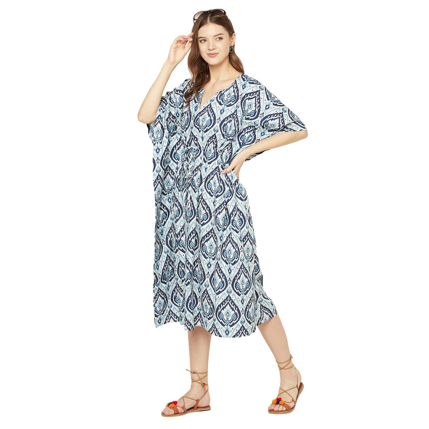 'Tranquil Tones' 100% Cotton Kaftan