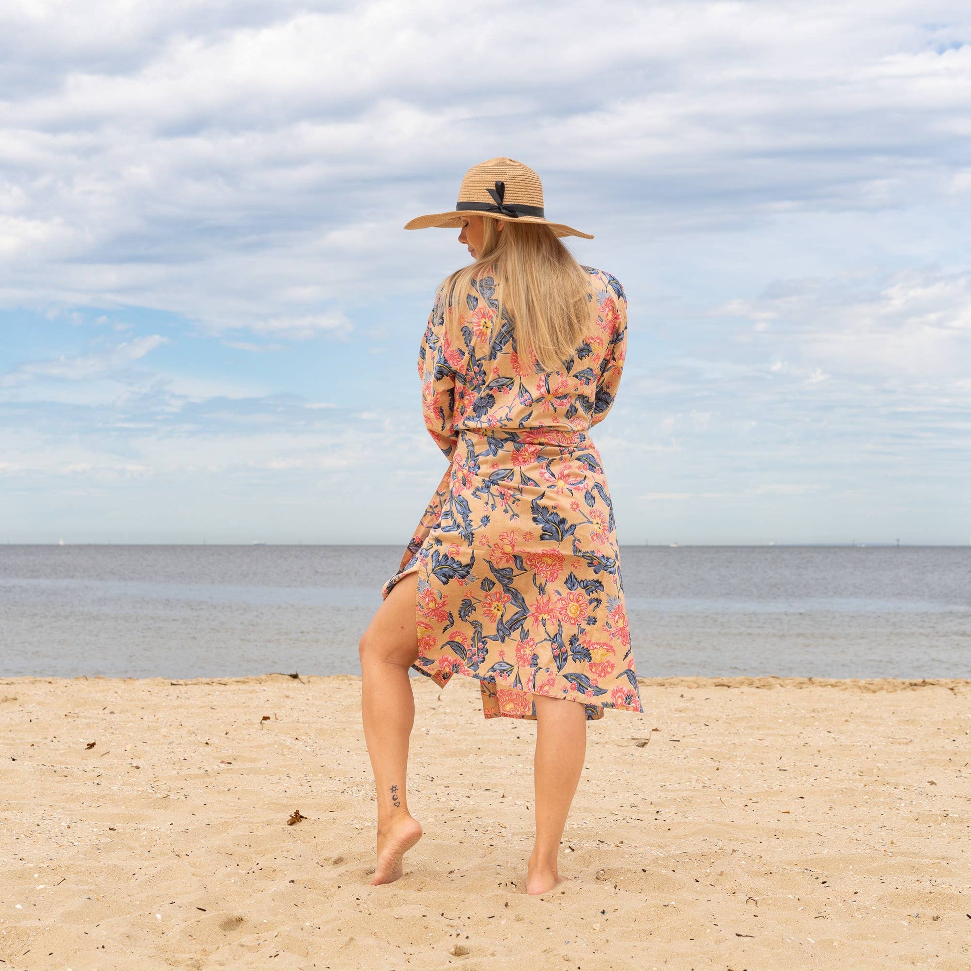 PARADISE FLORALS' Women's Cotton Kimono Robe