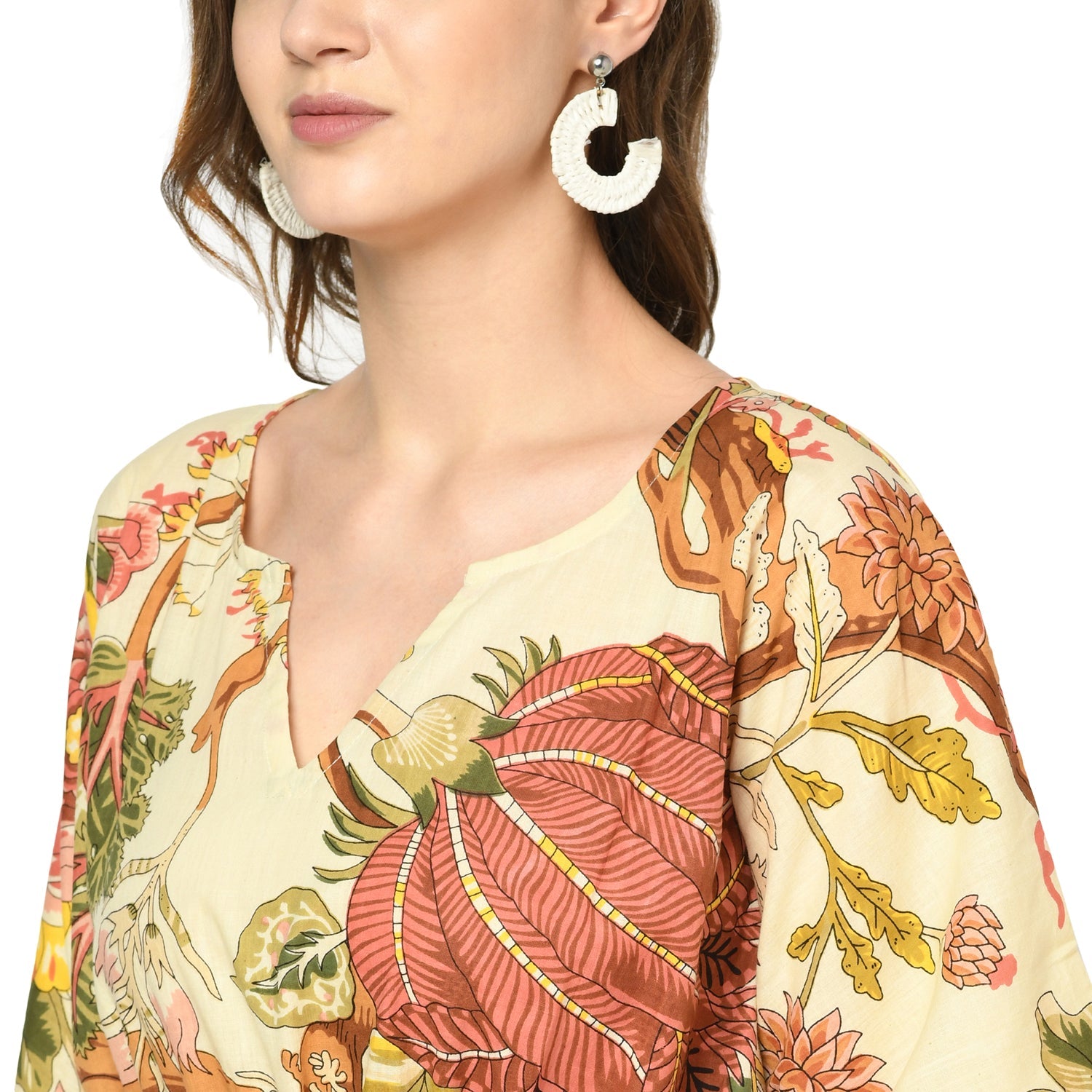 'Wildflower Whimsy' 100% Cotton Kaftan