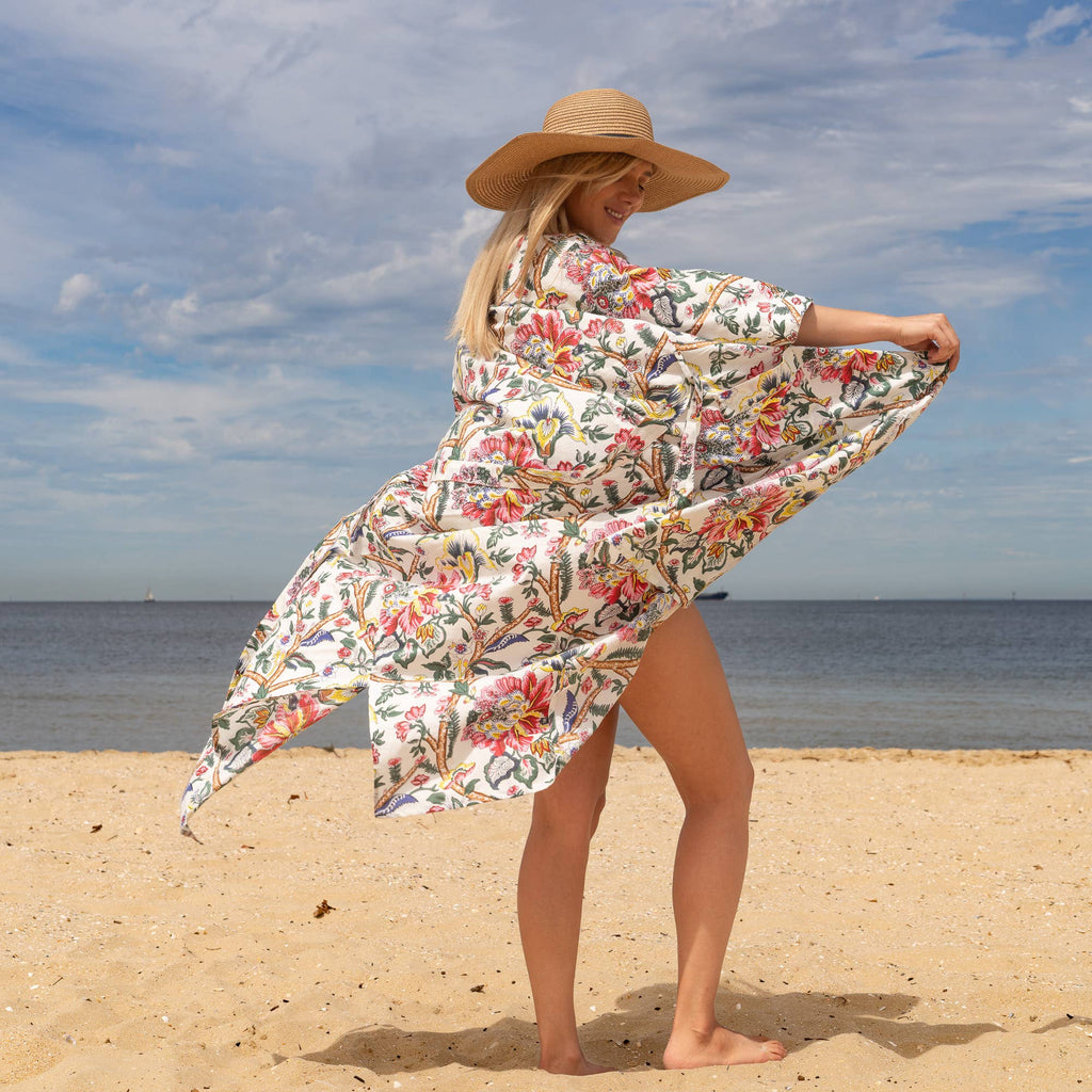 FLORAL ANTHRO' Women's Cotton Kimono Robe