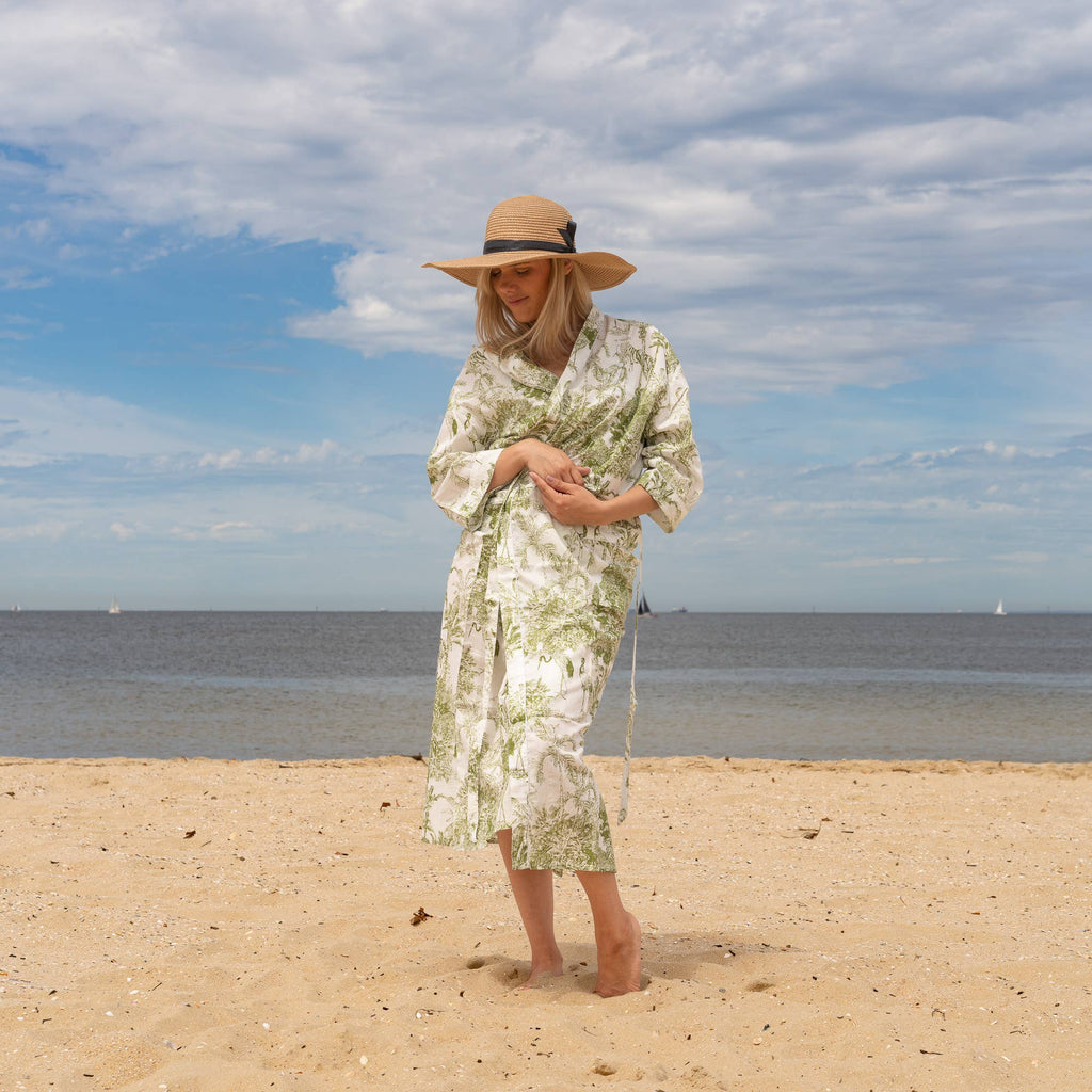 MADRAS' Women's Cotton Kimono Robe