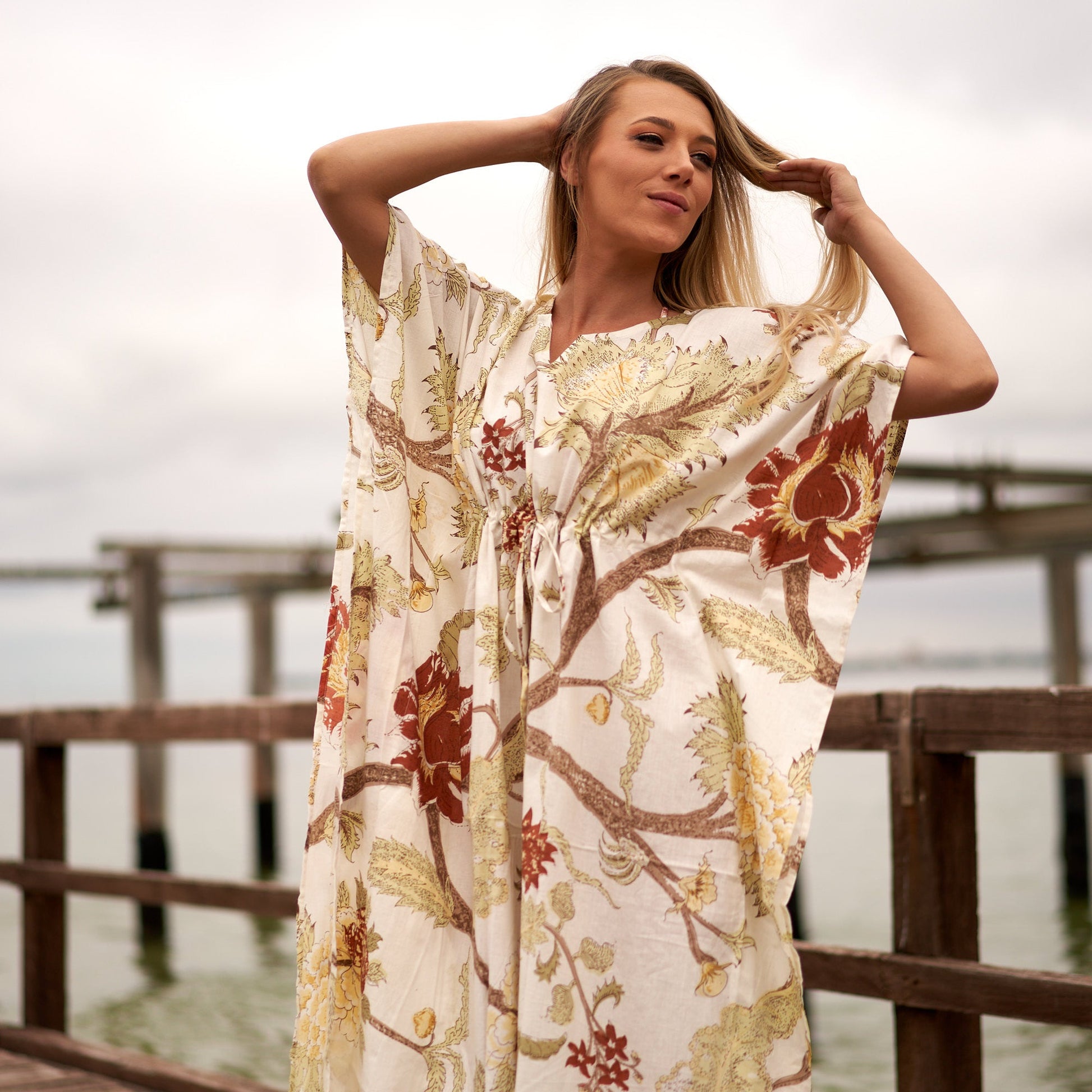 'Nature's Roots' 100% Cotton Kaftan