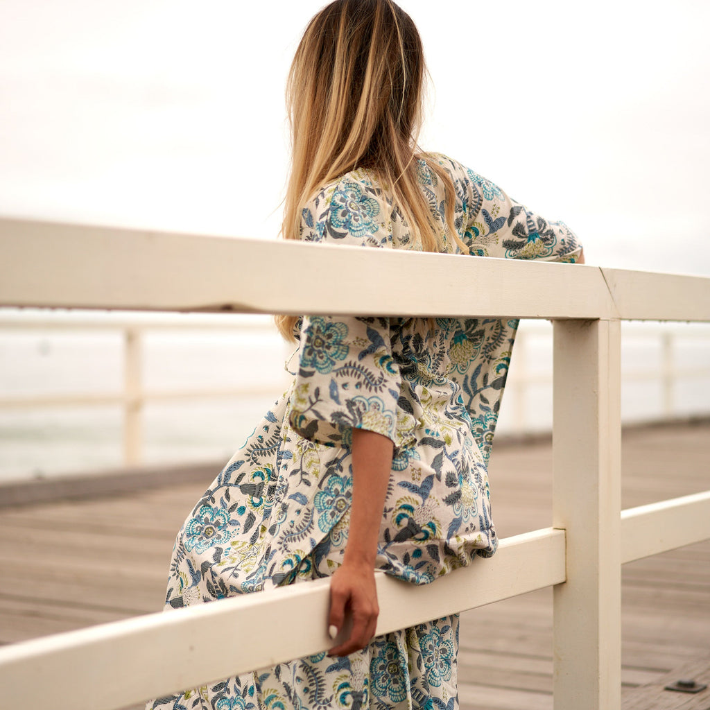 'Tranquil Escape' 100% Cotton Kaftan