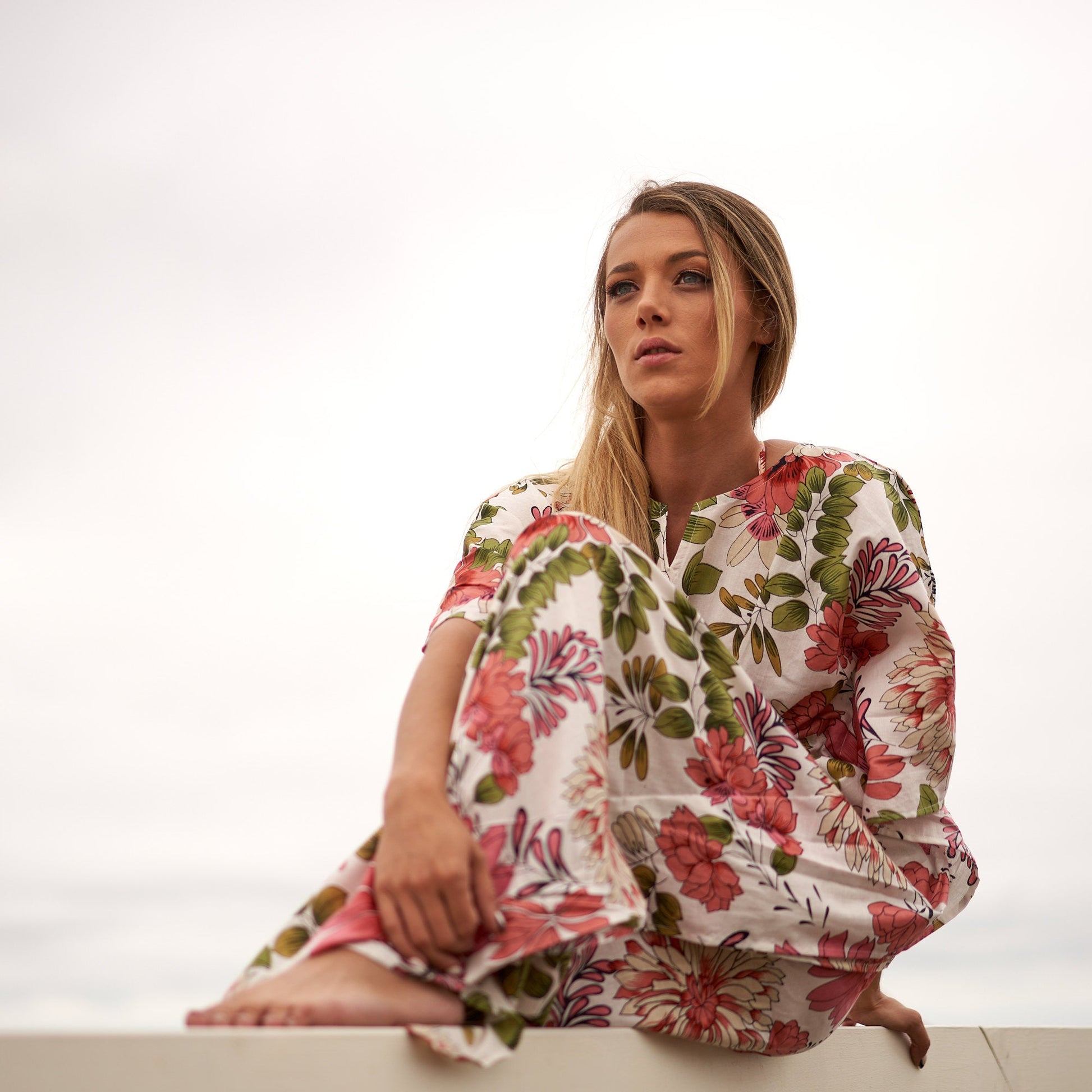 'Serene Escape' 100% Cotton Kaftan