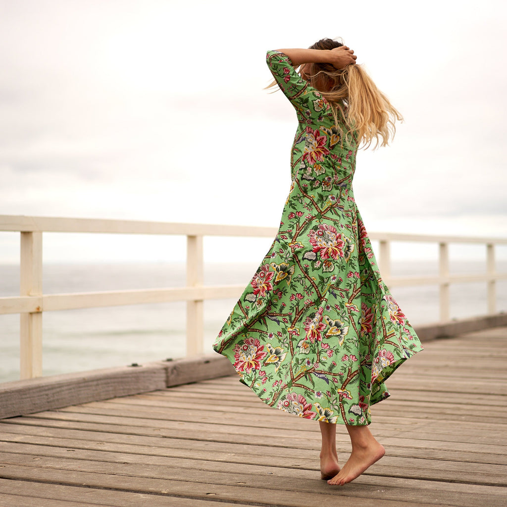 'Retro Petals' 100% Cotton Dress