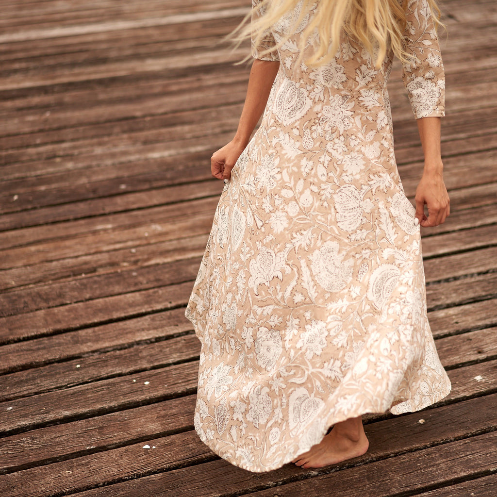 'Dreams of Cream' 100% Cotton Dress