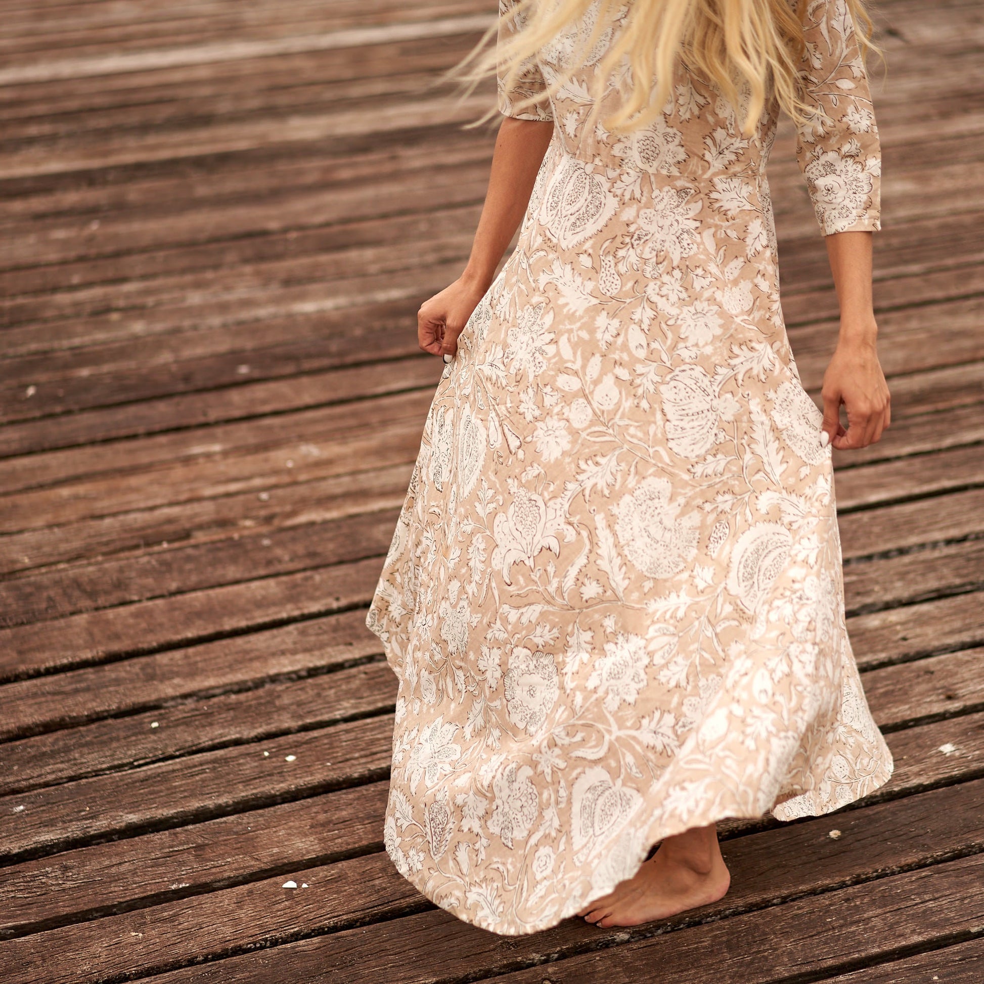 'Dreams of Cream' 100% Cotton Dress