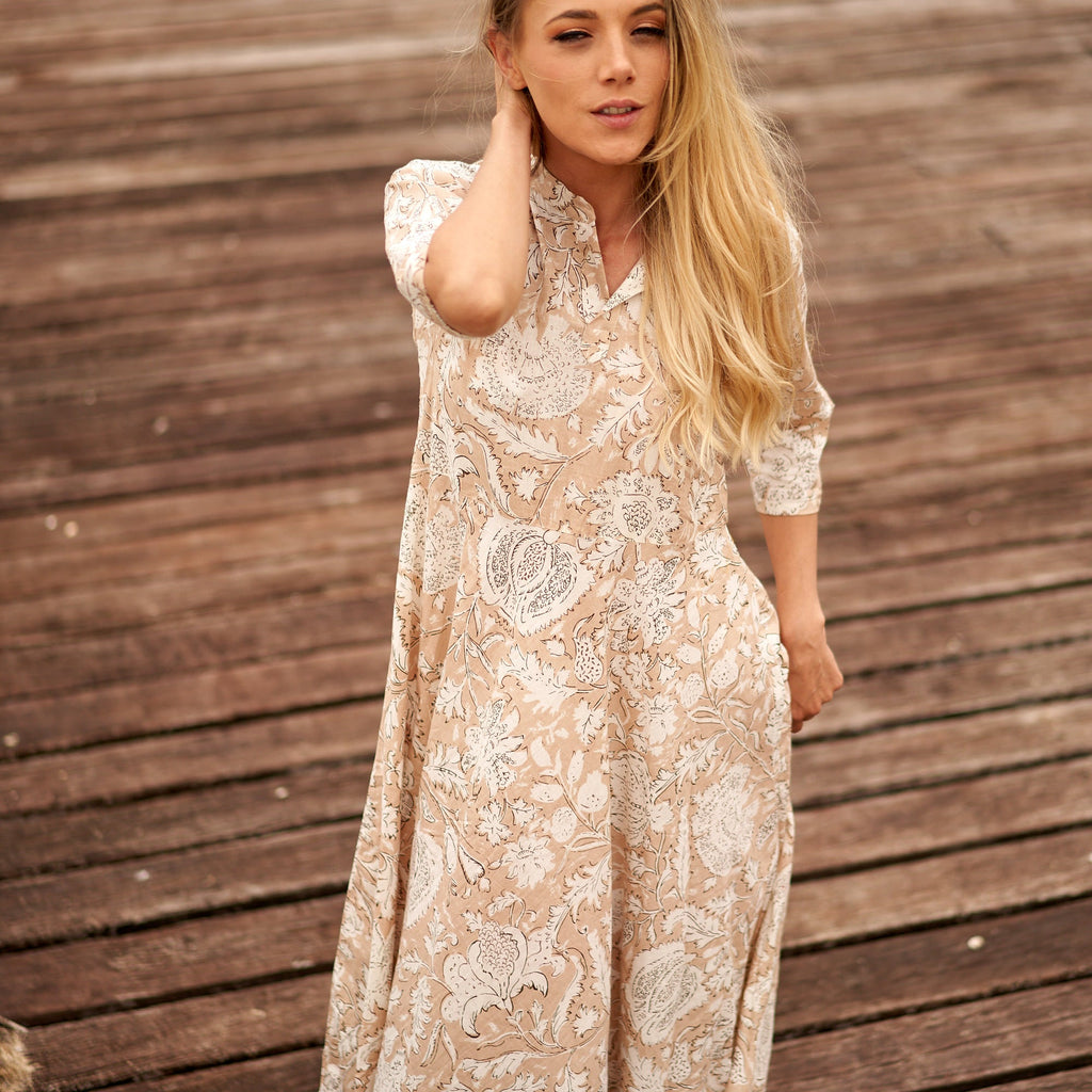 'Dreams of Cream' 100% Cotton Dress