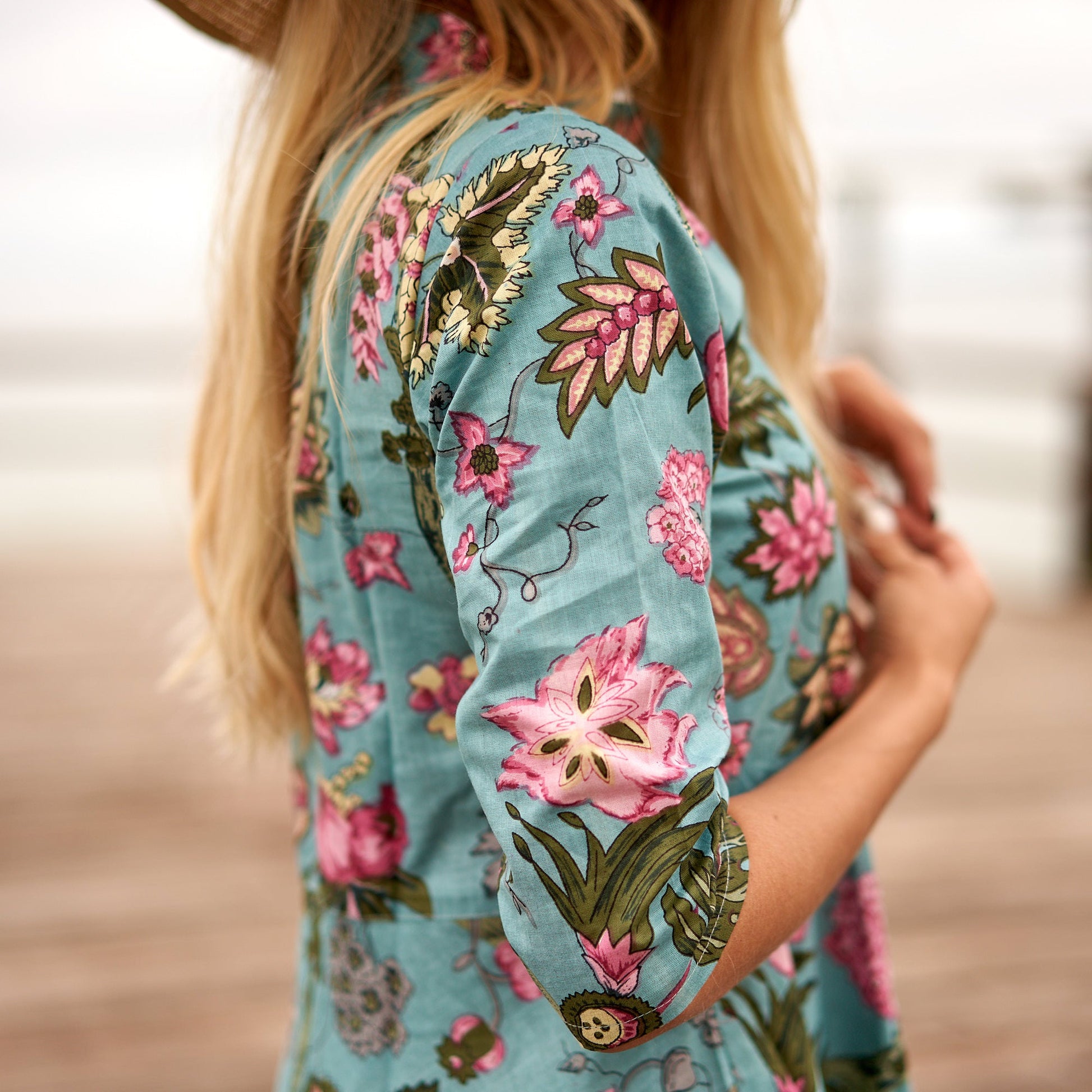 'Turqoise Oasis' 100% Cotton Dress