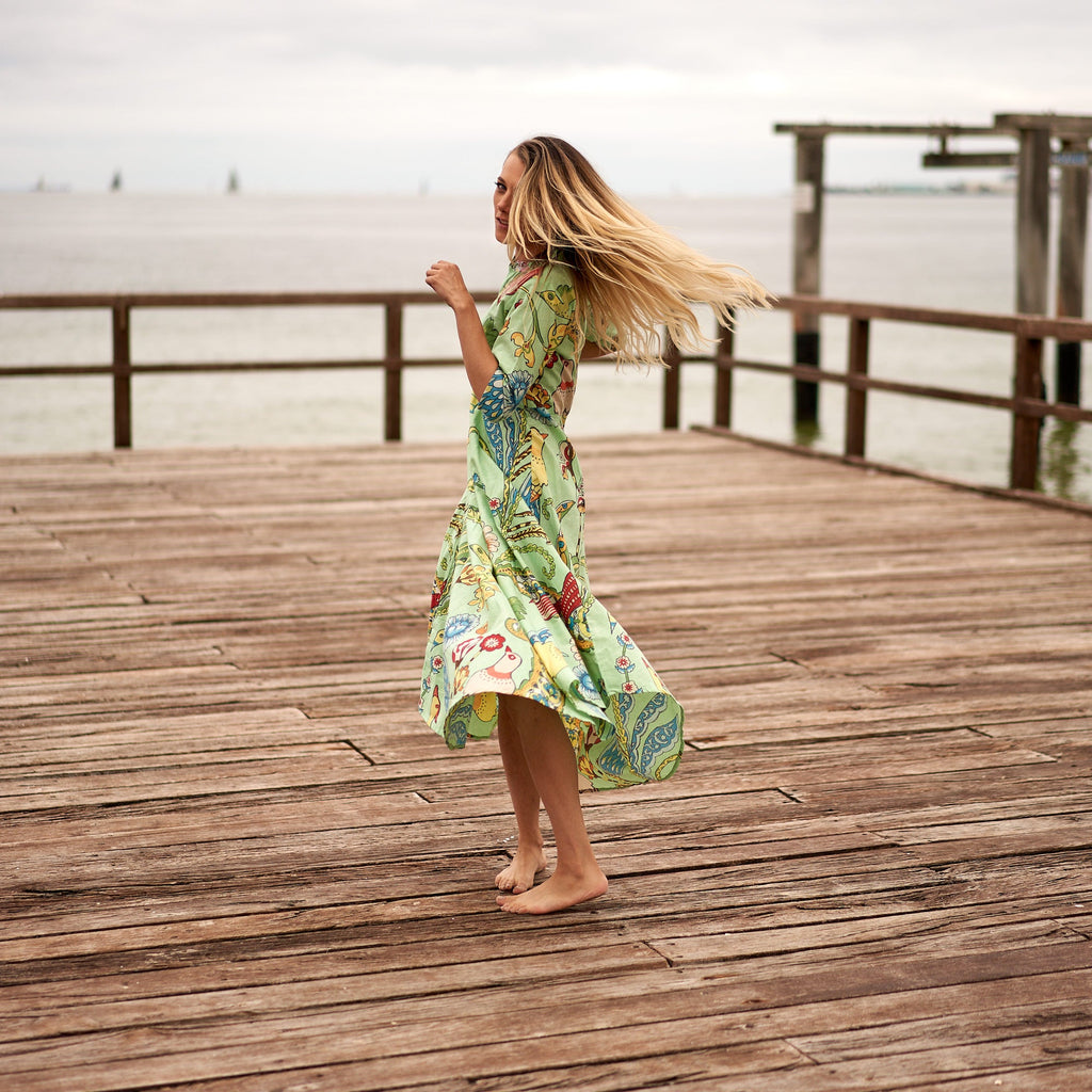 'Bold Tropics' 100% Cotton Dress