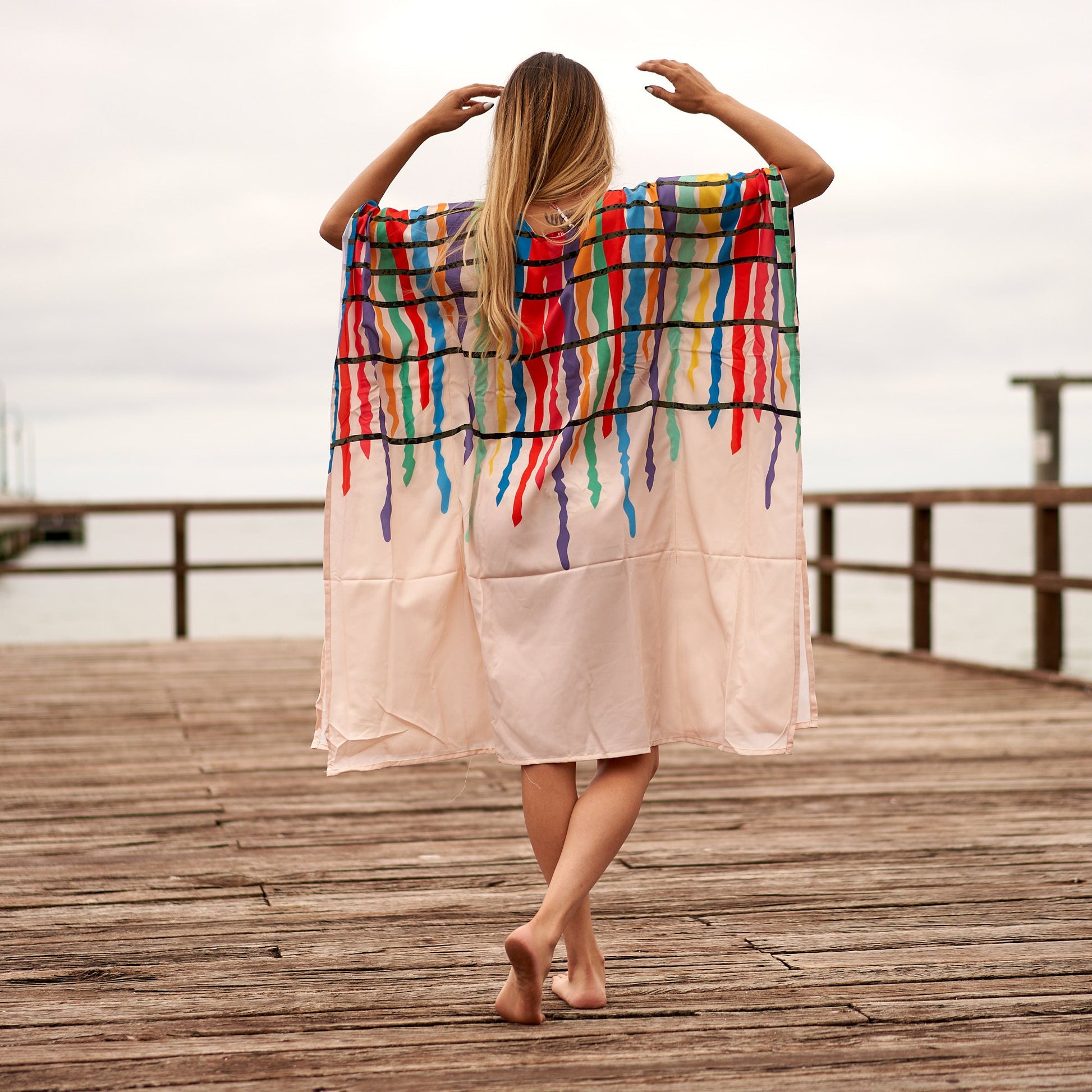 'Beach Vibes' 100% Cotton Kaftan