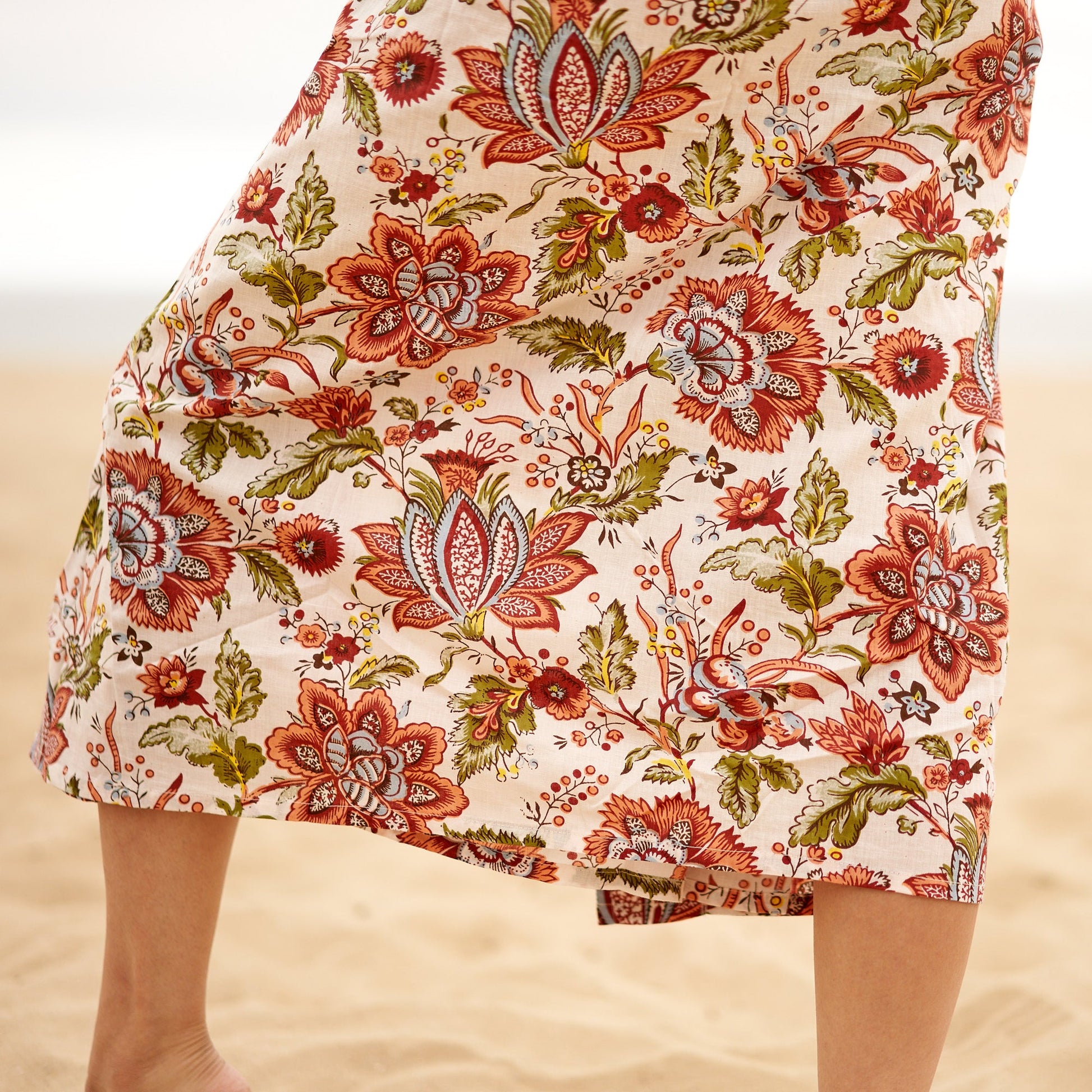 'Floral Fantasy' 100% Cotton Kaftan